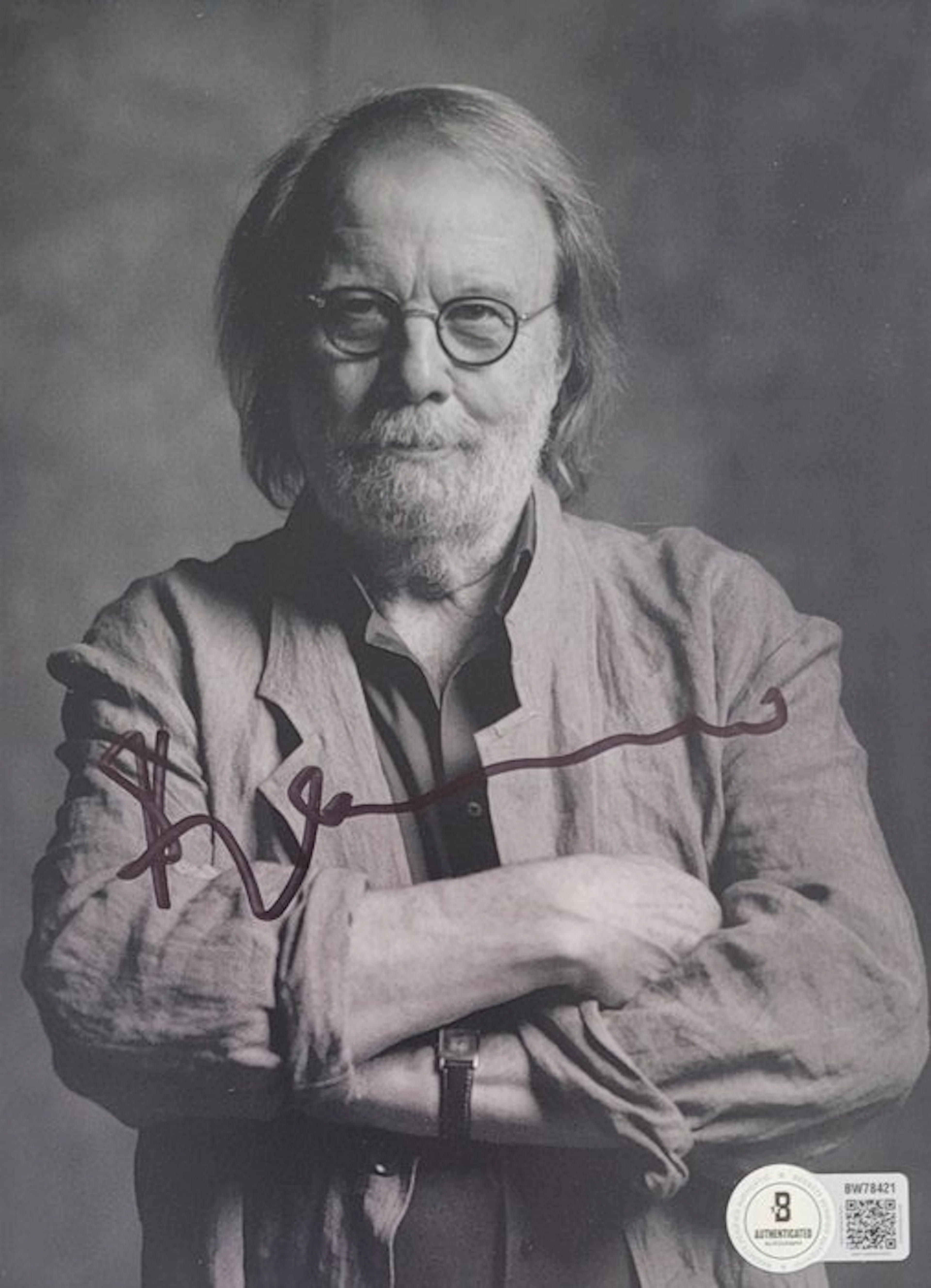 ABBA - Benny Andersson - Photo Signed by Anni-Frid Lyngstad - Beckett COA