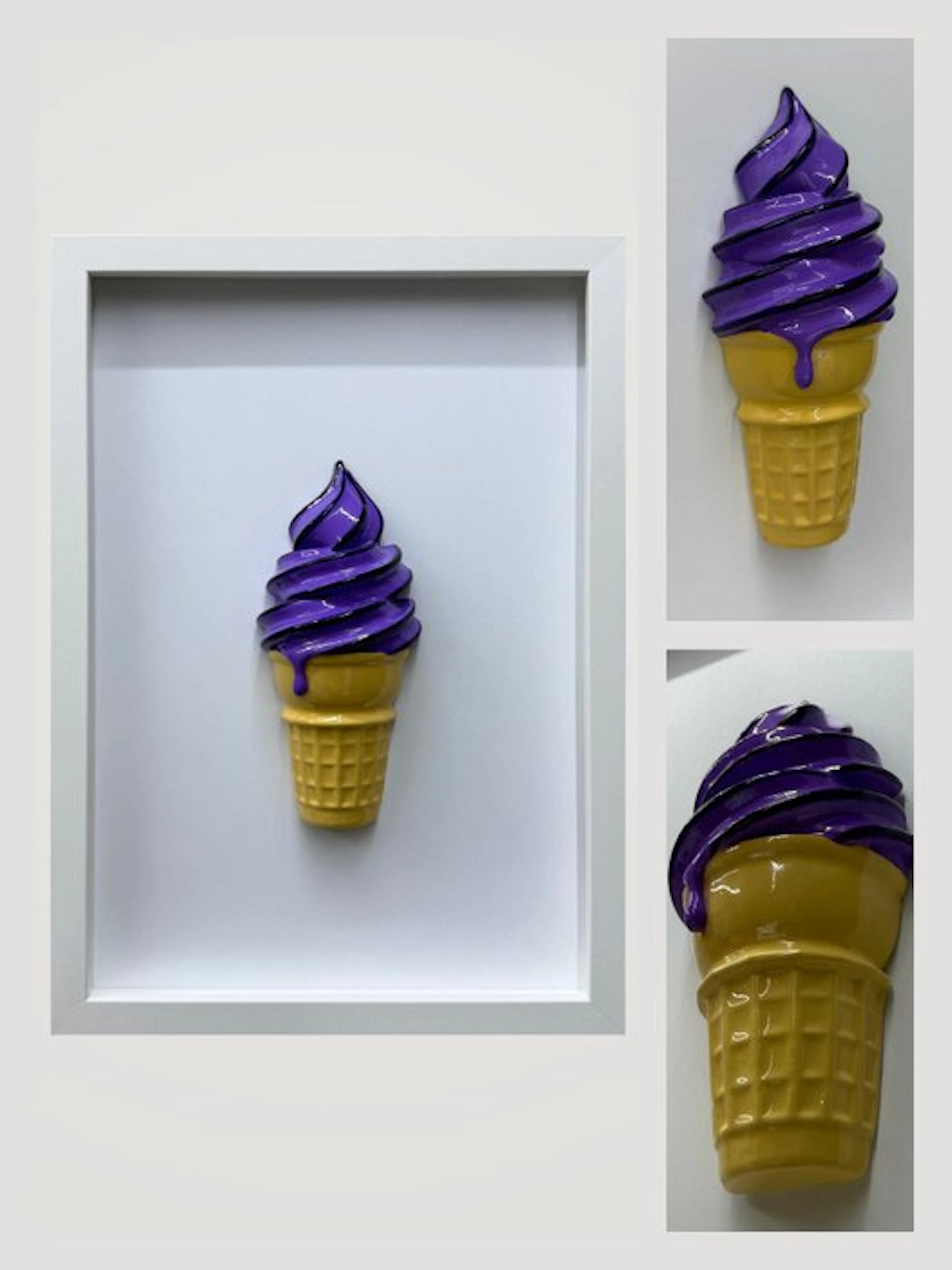 Henevor - Endless Summer | Purple Passion | Hand Painted Ice Cream Sculpture