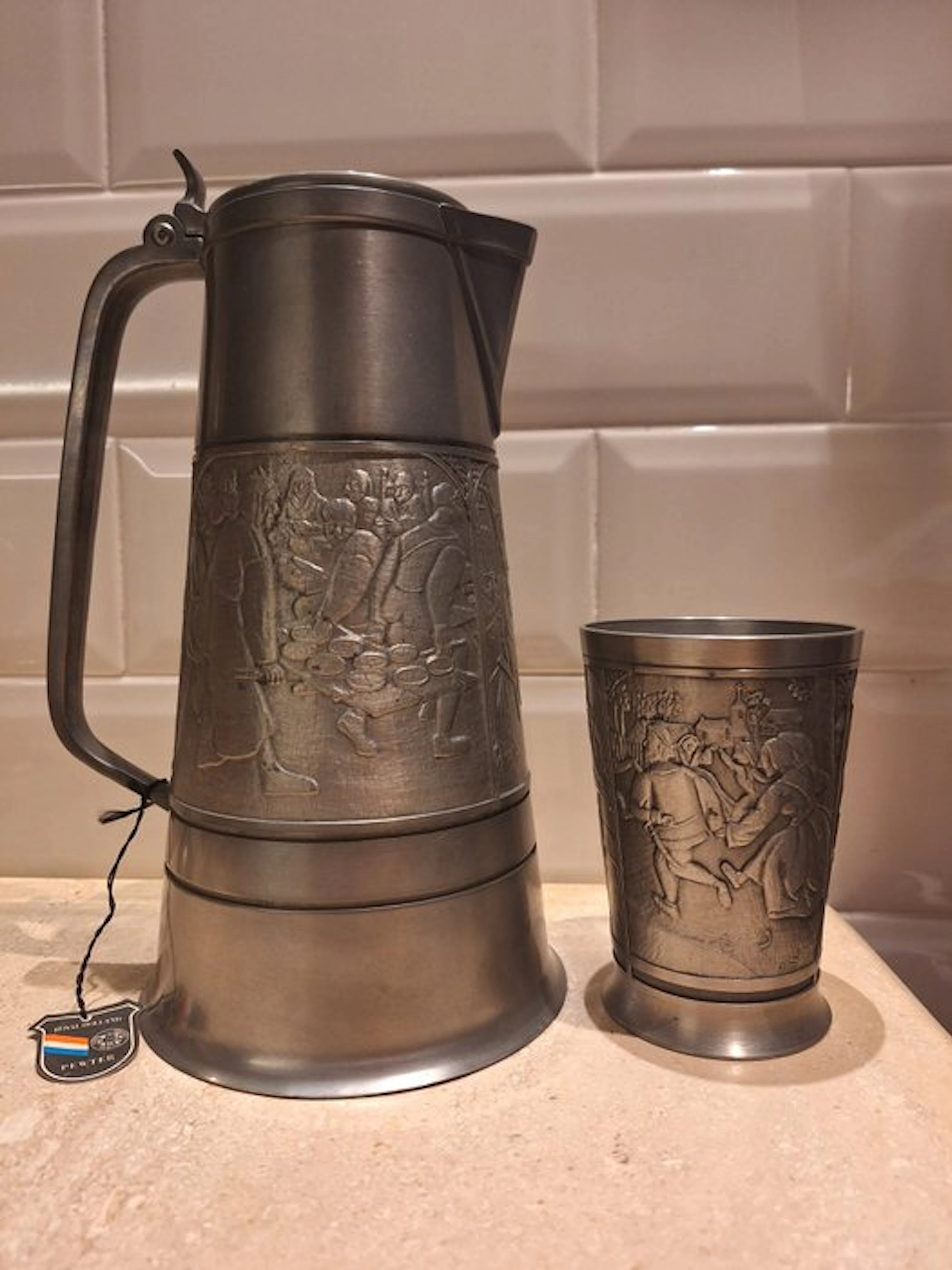 Royal Holland Pewter - Beer stein (2) - Pewter