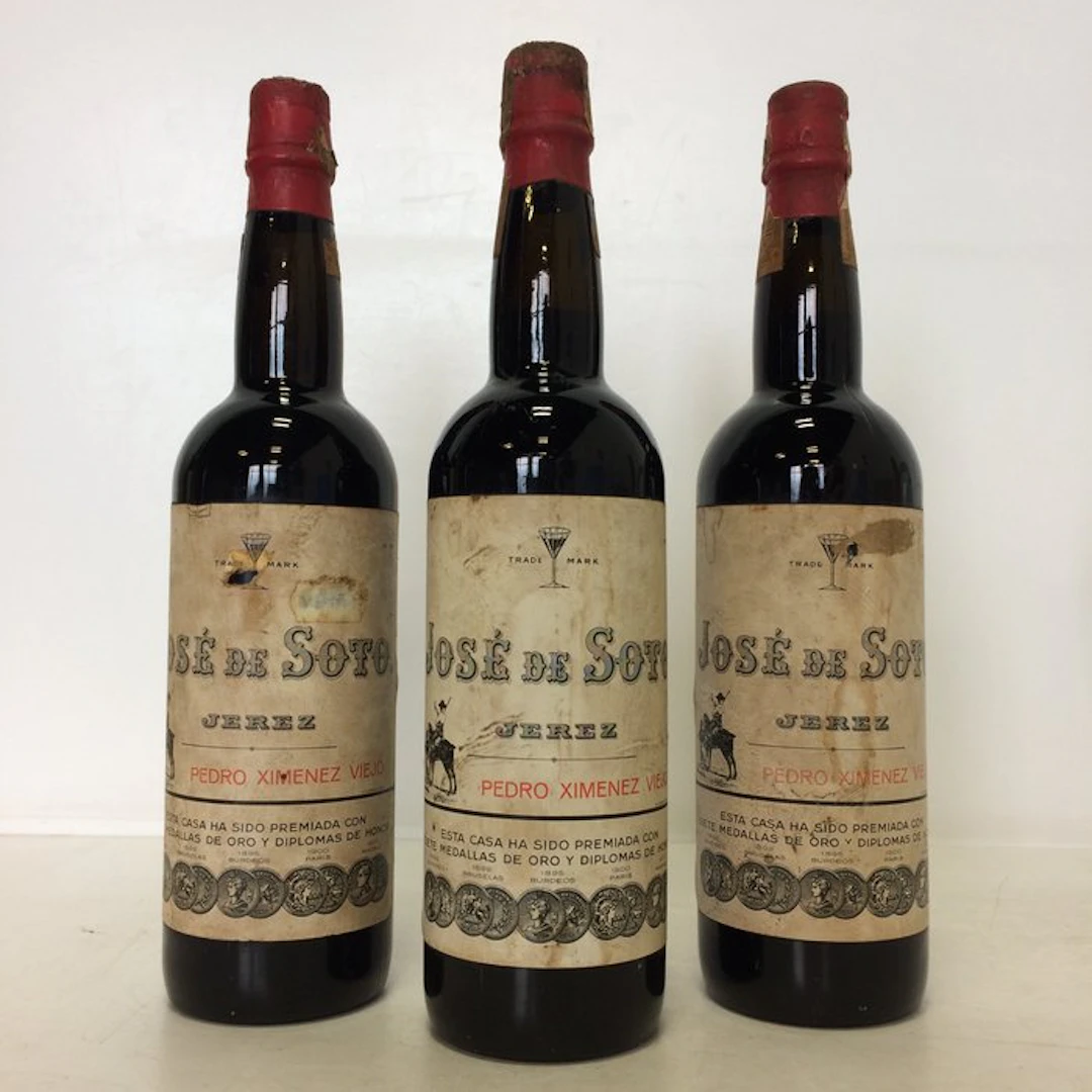 José De Soto, PX Viejo, NV 1960s - Jerez Pedro Ximenez - 3 Bottles (0.75L)