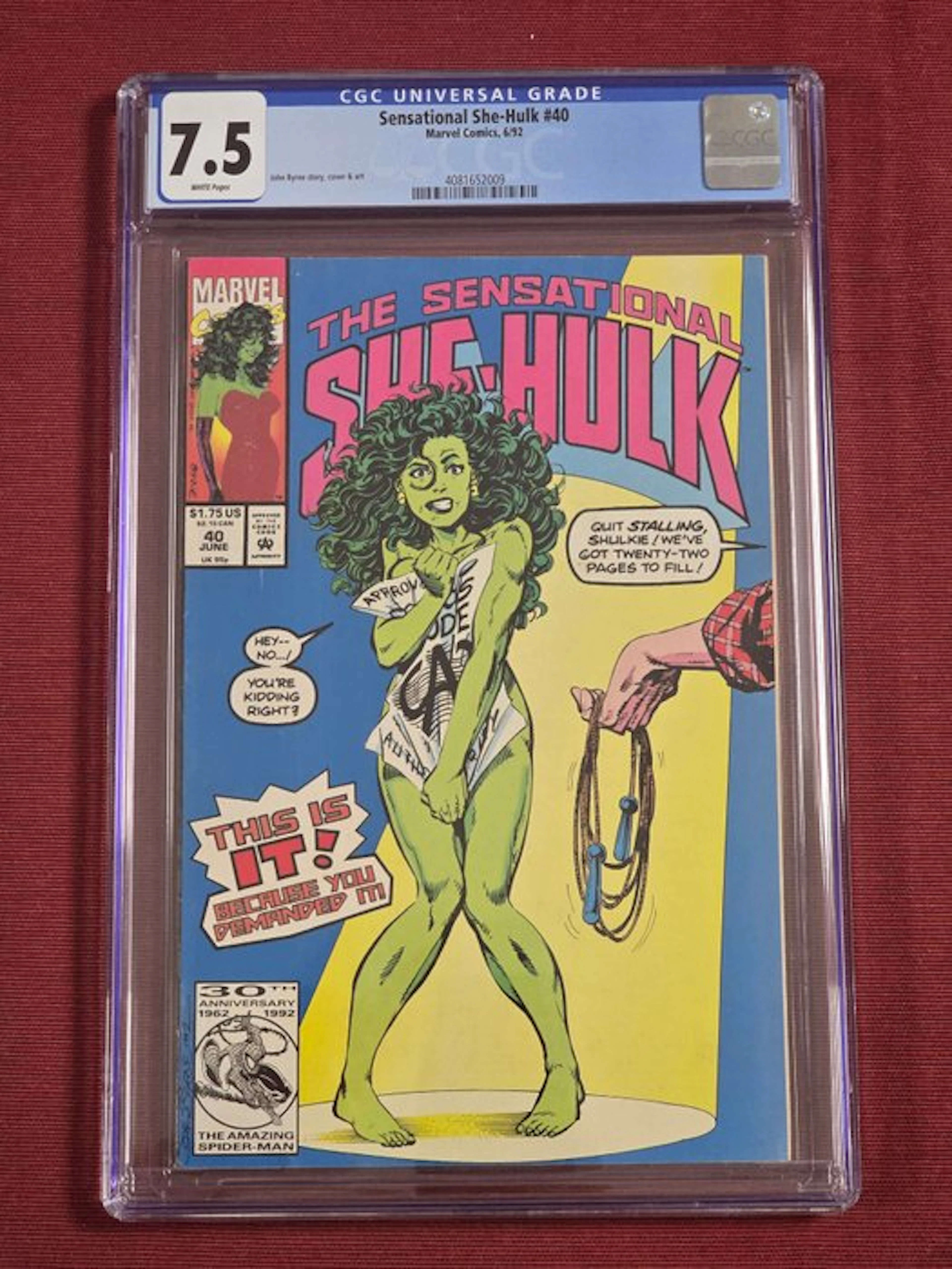 The Sensational She-Hulk #40 - 1 Graded comic - First edition - 1992 - CGC 7.5