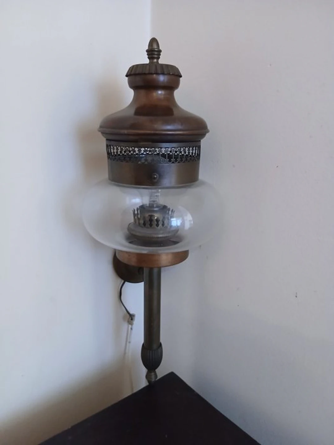 Lamp - Brass, Glass - wall lamp