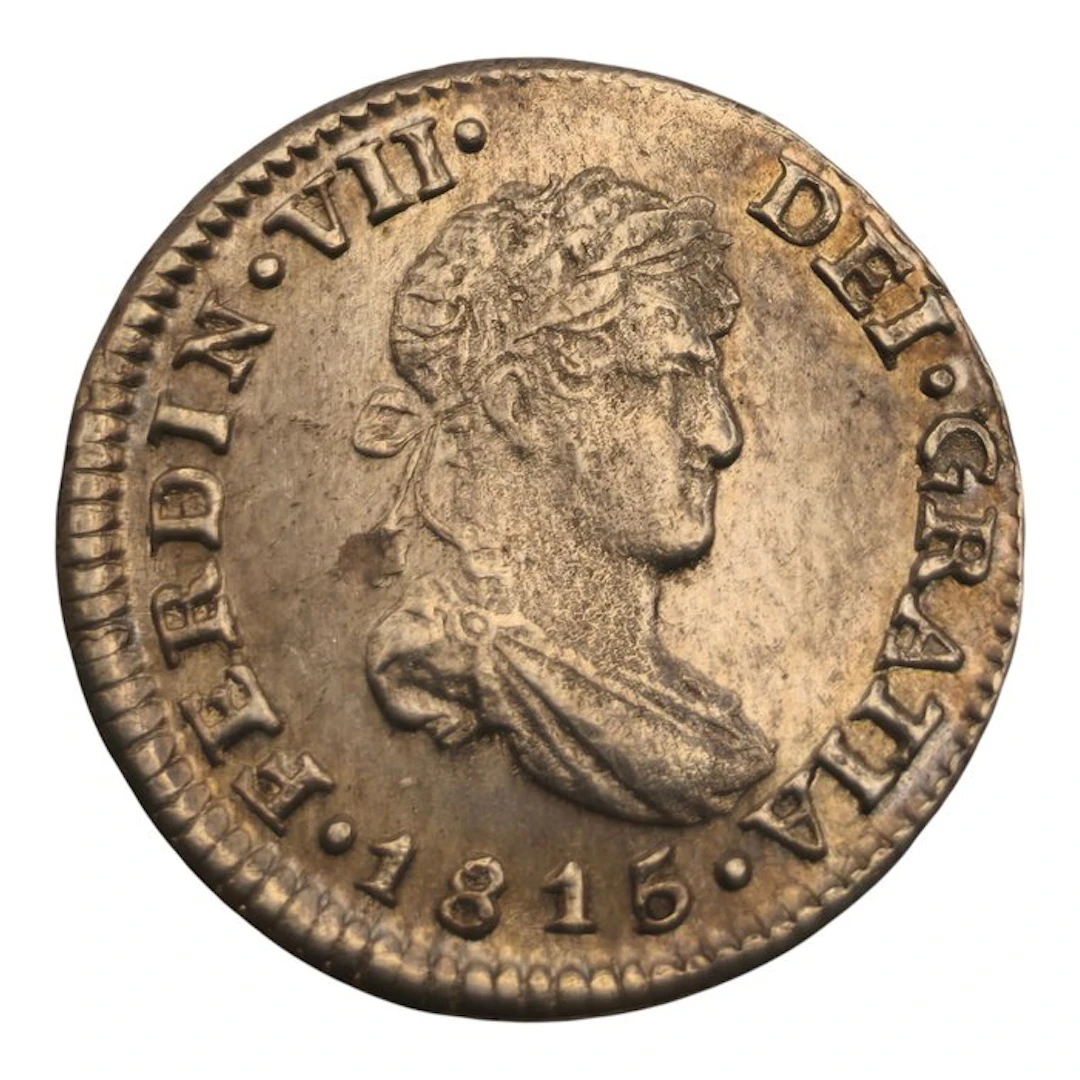 Spain. Fernando VII. Medio Real 1815 México JJ
