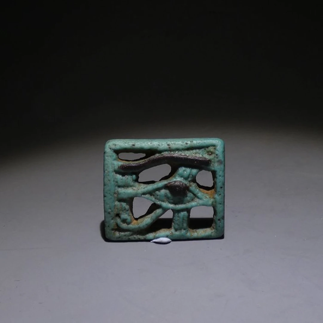Ancient Egyptian Faience Fine Eye of Horus