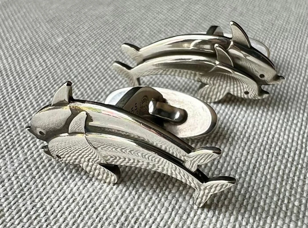 Georg Jensen - Silver - Cufflinks - Arno Malinowski - Dolphin