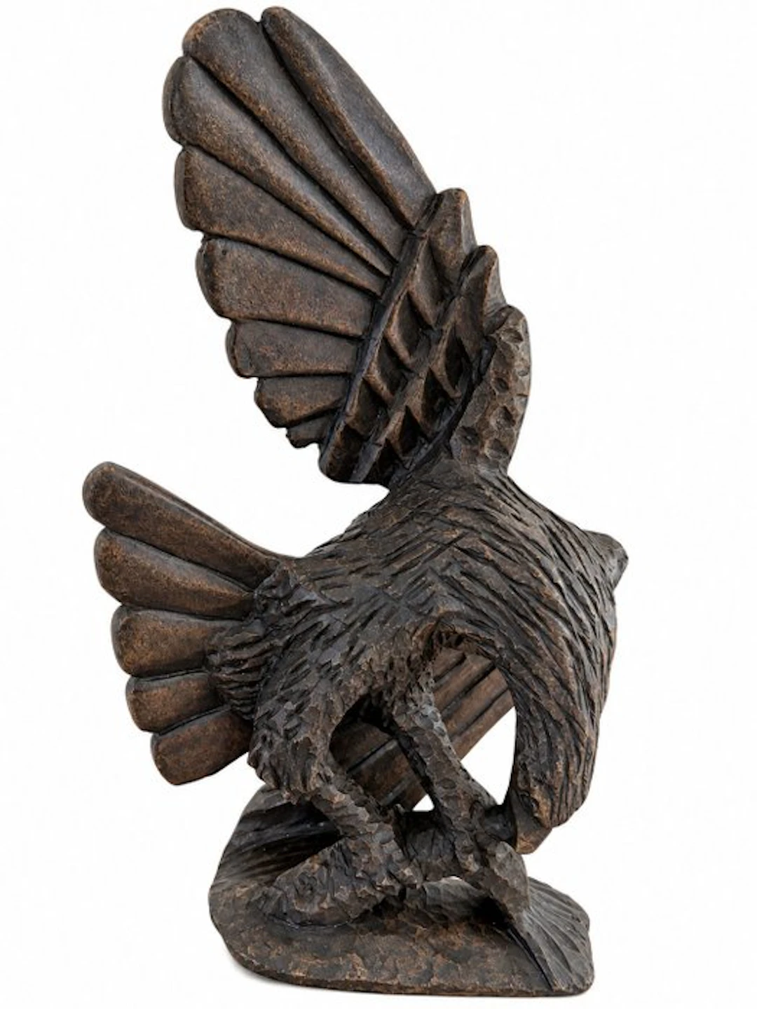 Figurine - adelaar met vis - serpentine stone