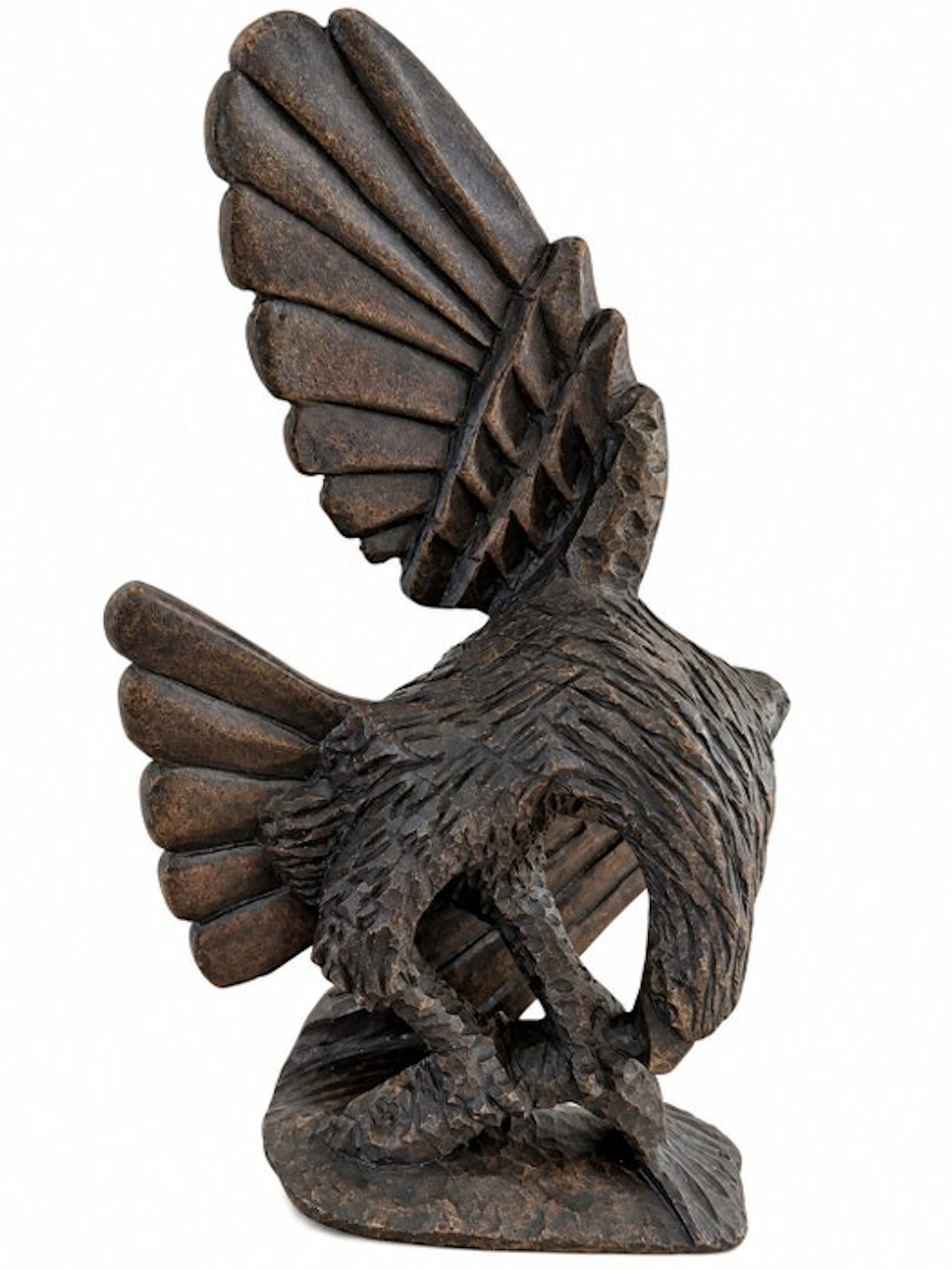 Figurine - adelaar met vis - serpentine stone