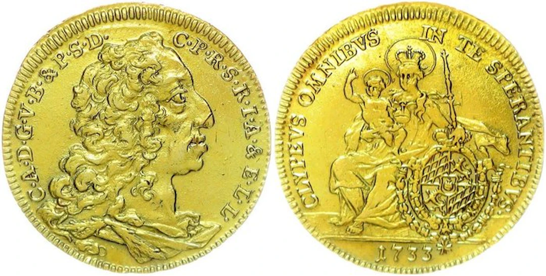 Deutschland Bayern. Karl Albrecht. Karolin 1733