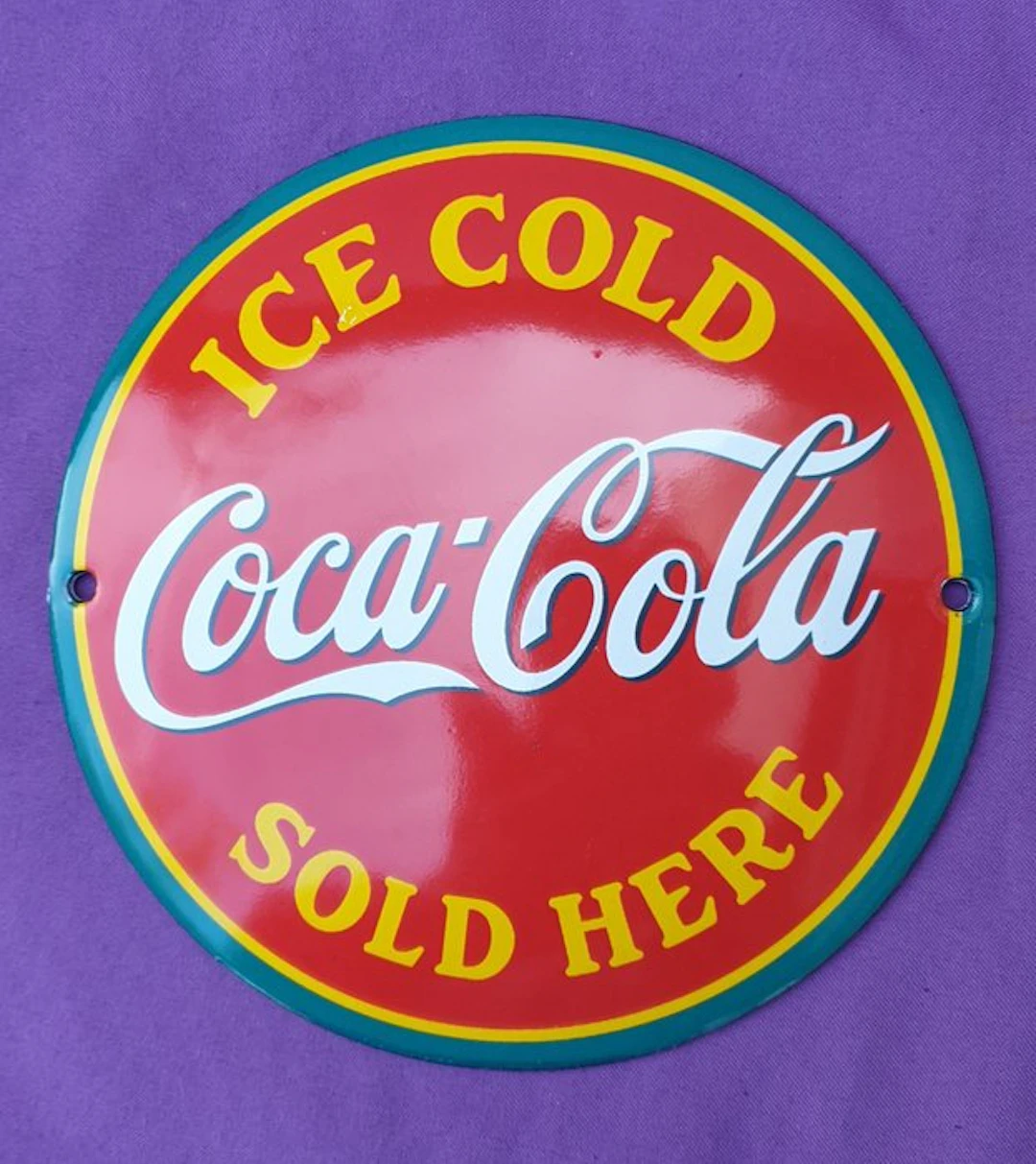 Coca-Cola - Enamel sign - Metal