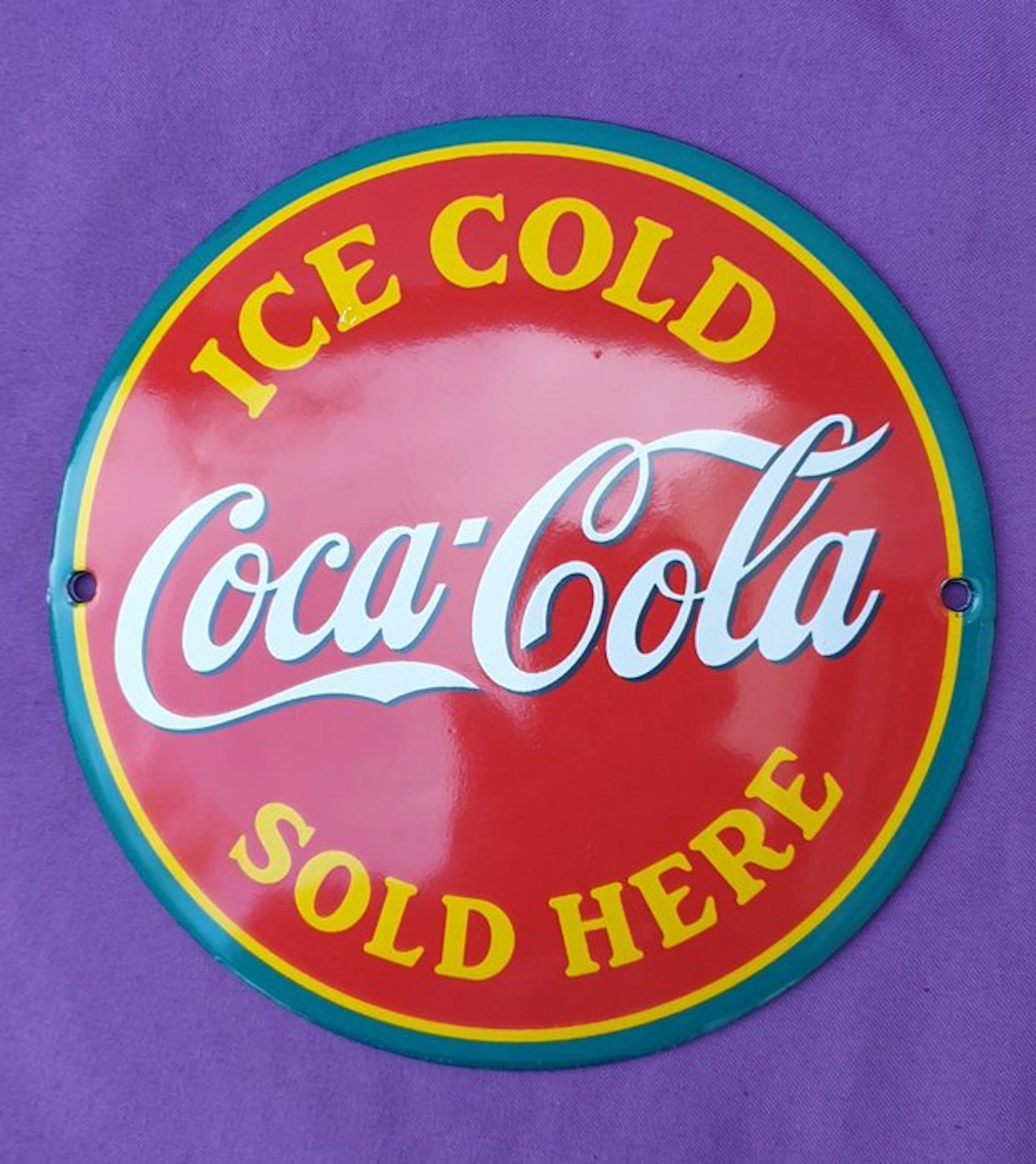 Coca-Cola - Enamel sign - Metal