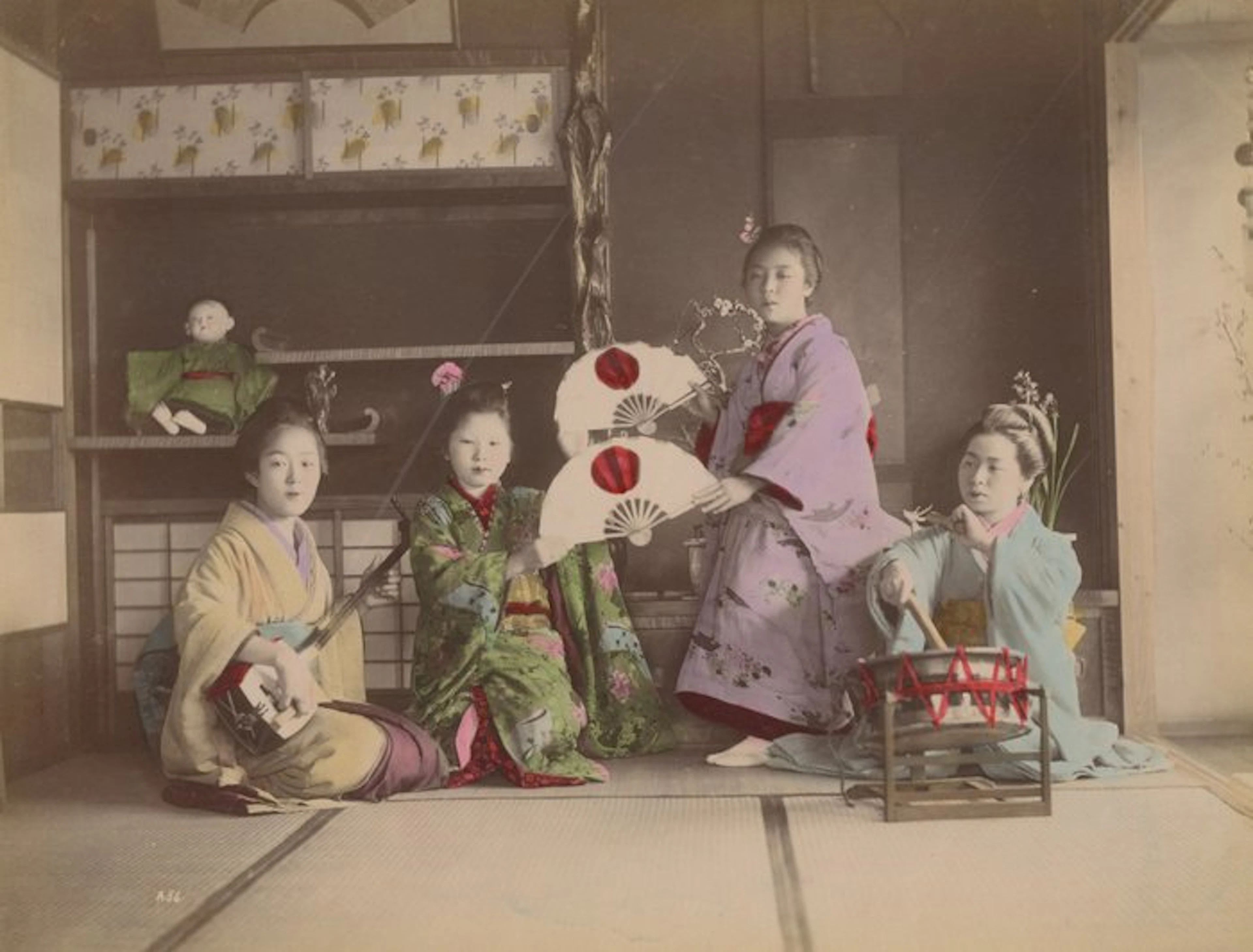 Enami, Farsari, Suzuki, Yokohama School (XIX) - Playing music