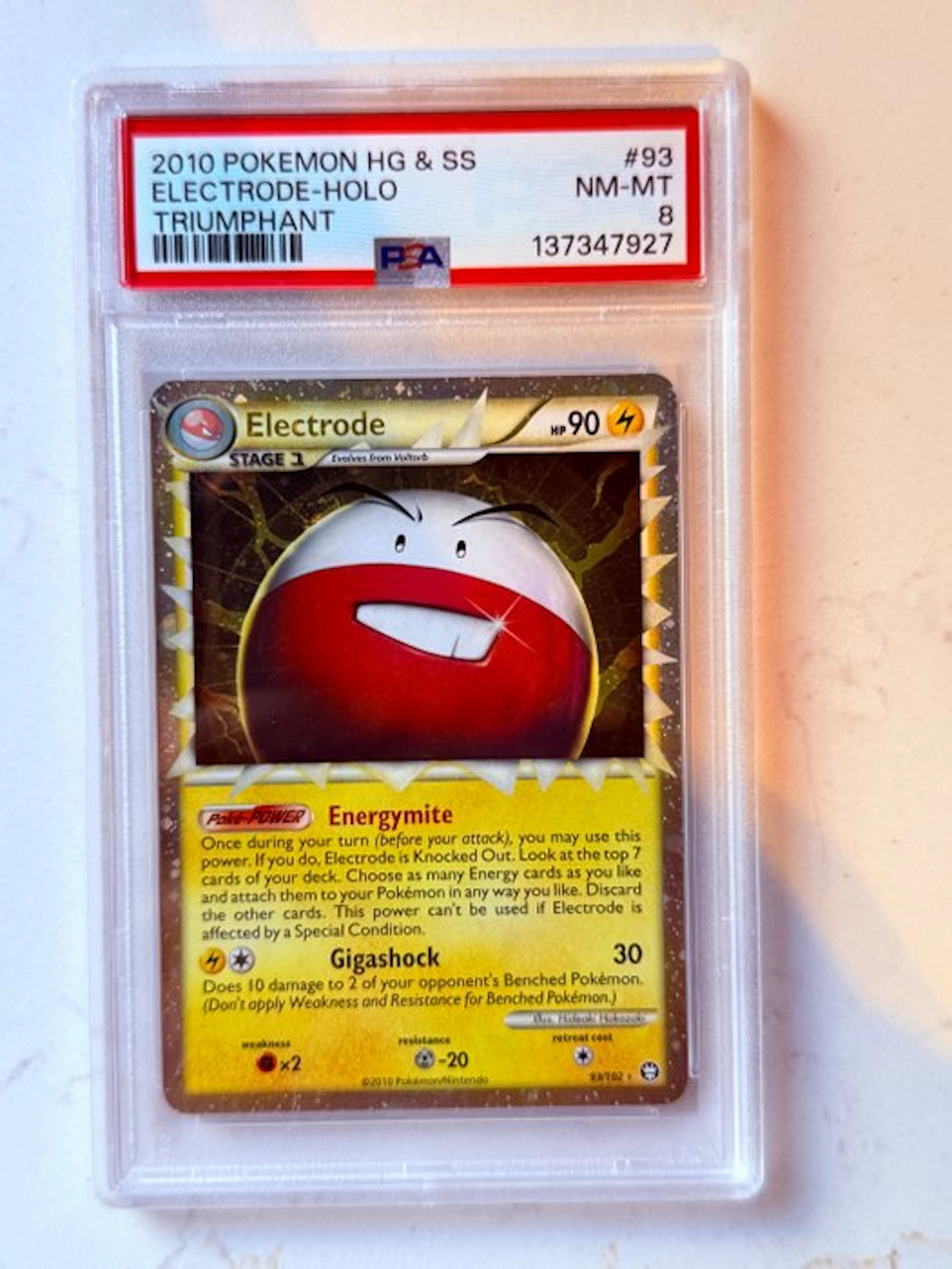 Pokémon - 1 Graded card - Electrode #93 Foil - PSA 8...