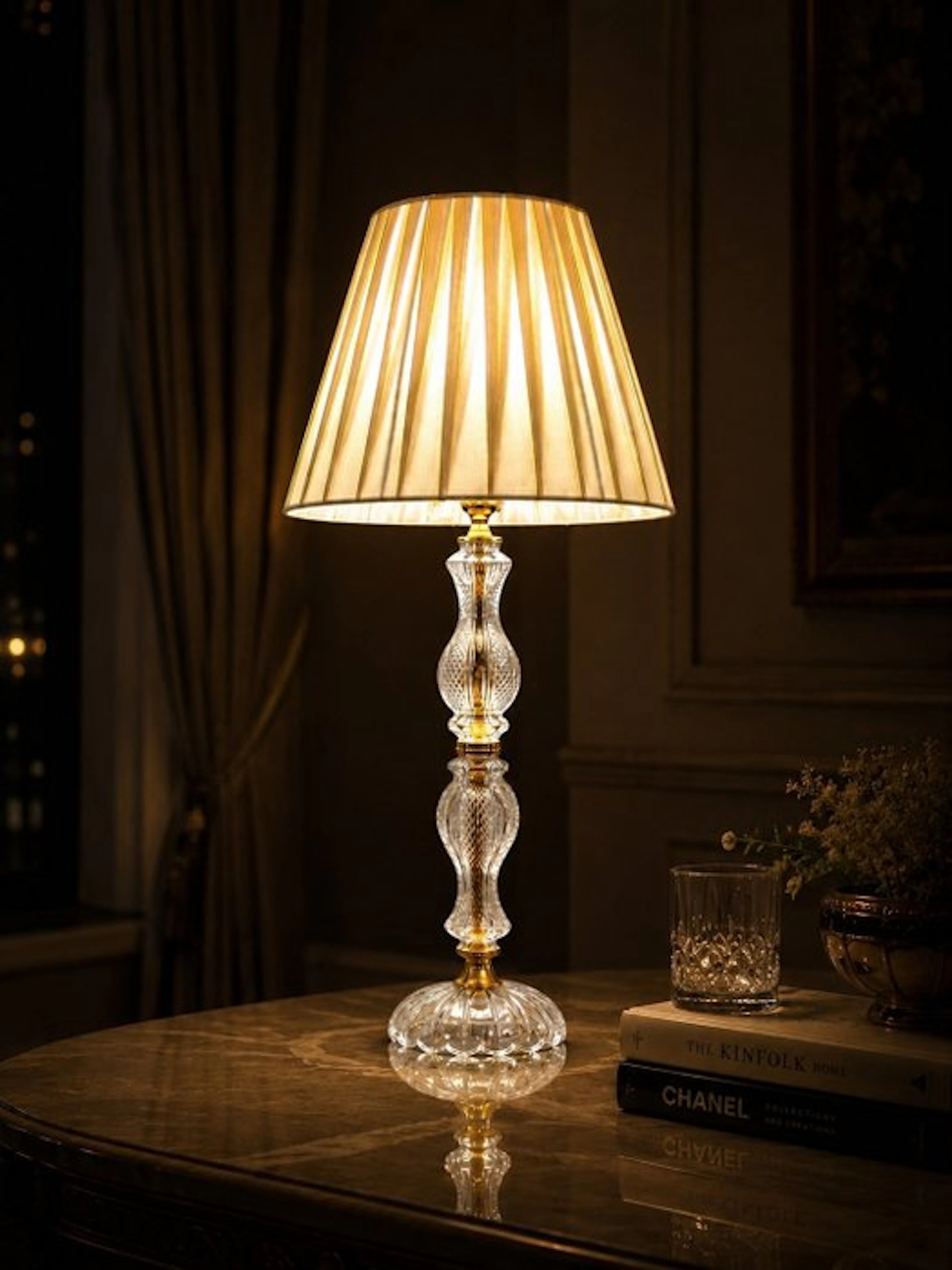 Artelight - Lamp - Crystal - glass - Brass - Gold-plated metal - Table lamp