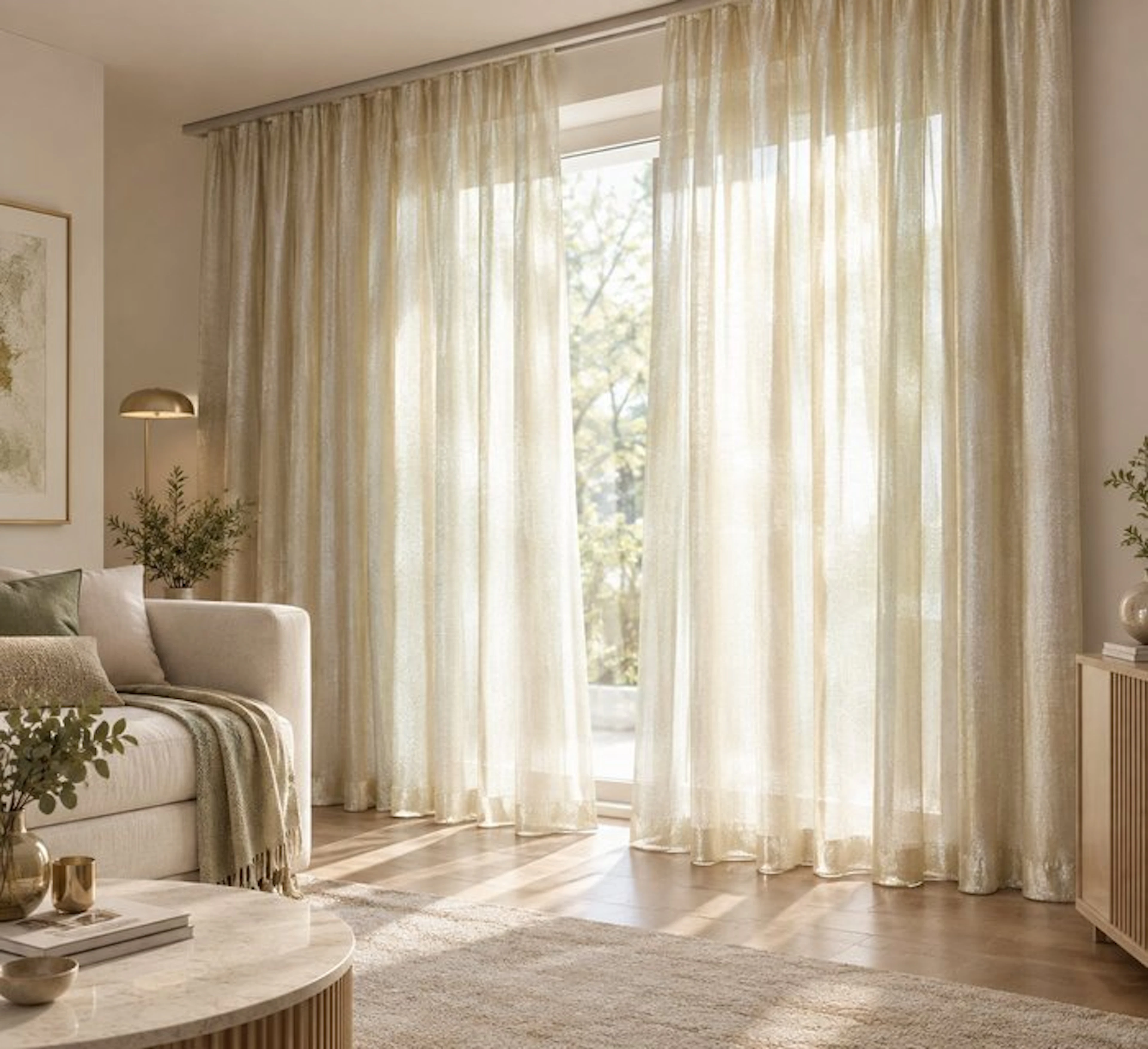 Lumière fabric - elegant, delicate, luminous. - Textile - 880 cm - 300 cm