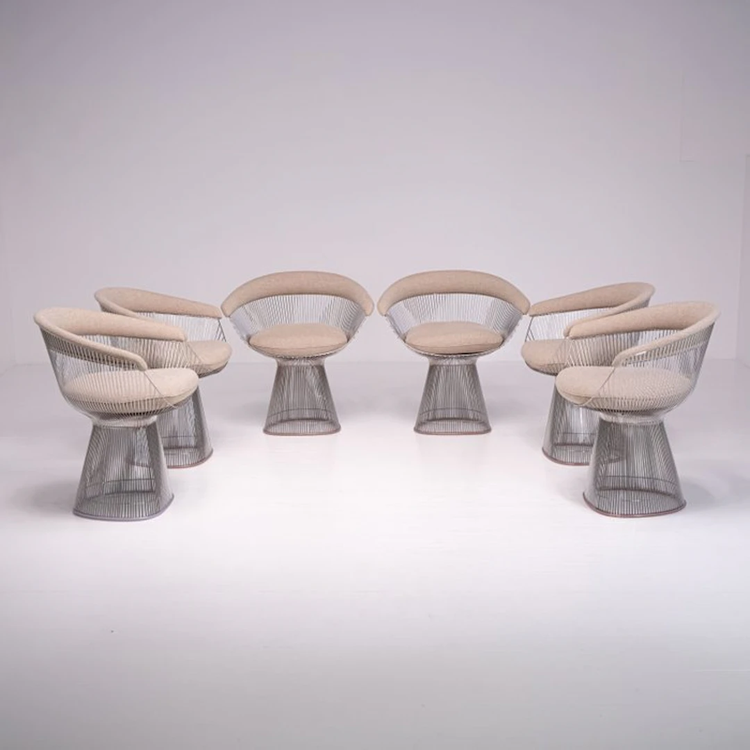 Knoll - Warren Platner - Armchair (6) - Steel, Textile