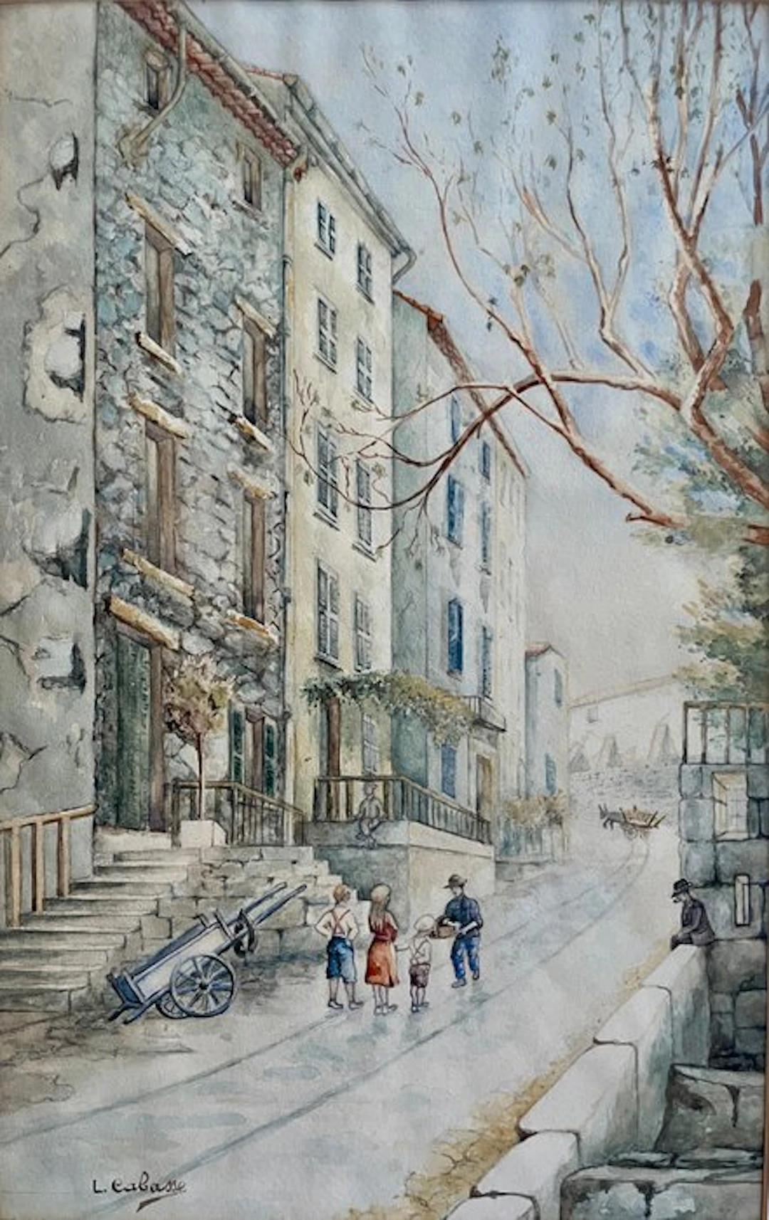 Louis Cabasse (XXe) - Village méridional