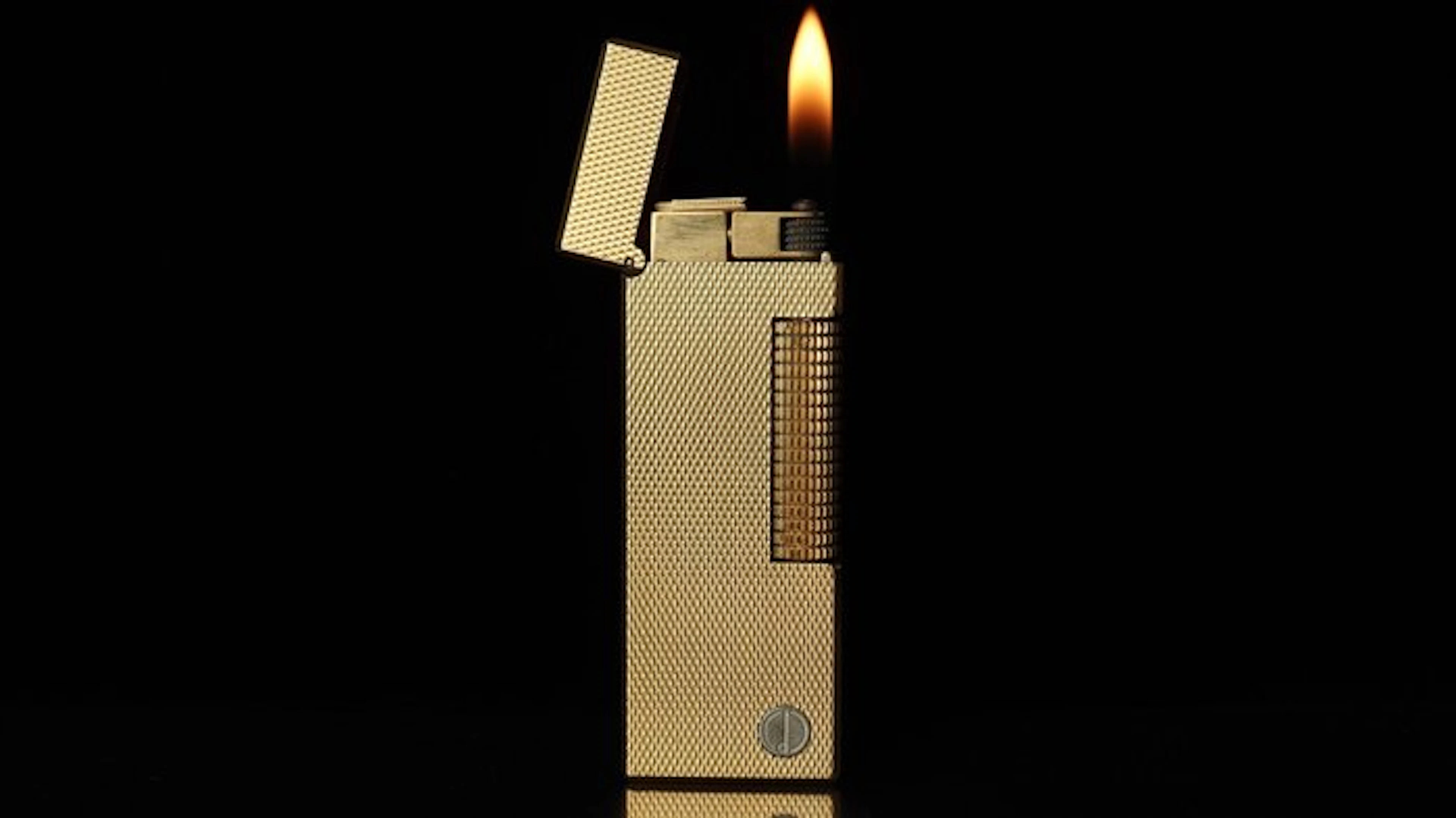 Dunhill - Barley Pattern Rollagas Lighter - Lighter - Gold plated