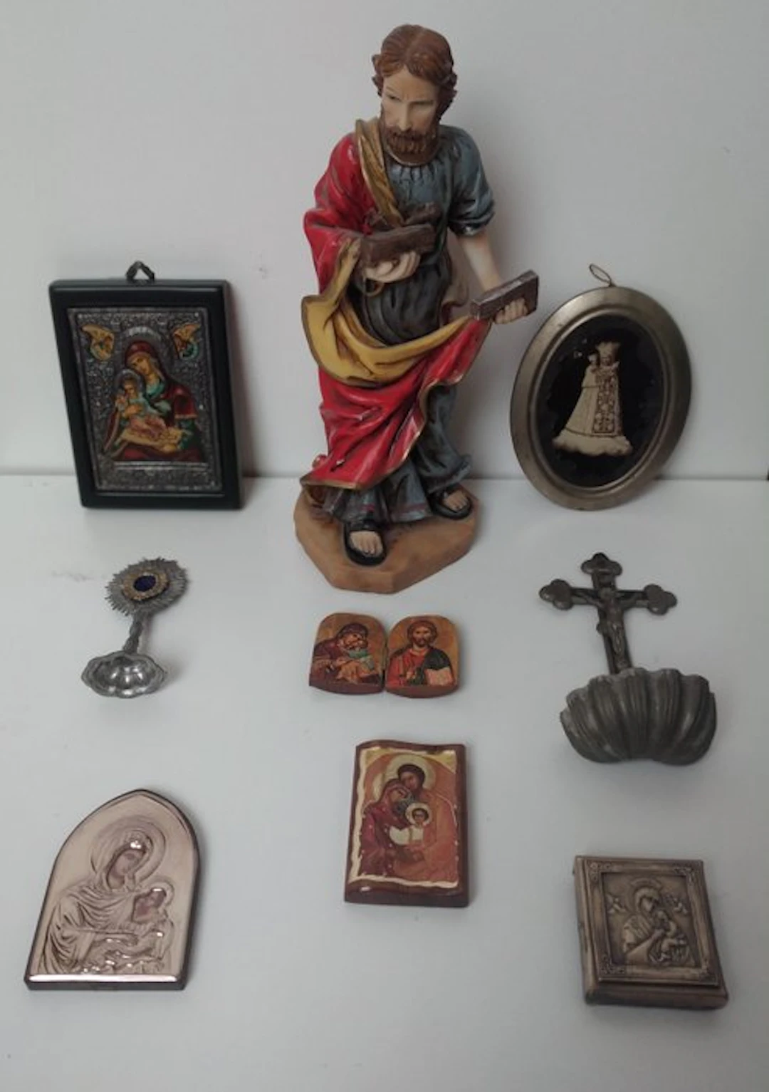 Religious items lot (9) - Various materials - 1950-1960