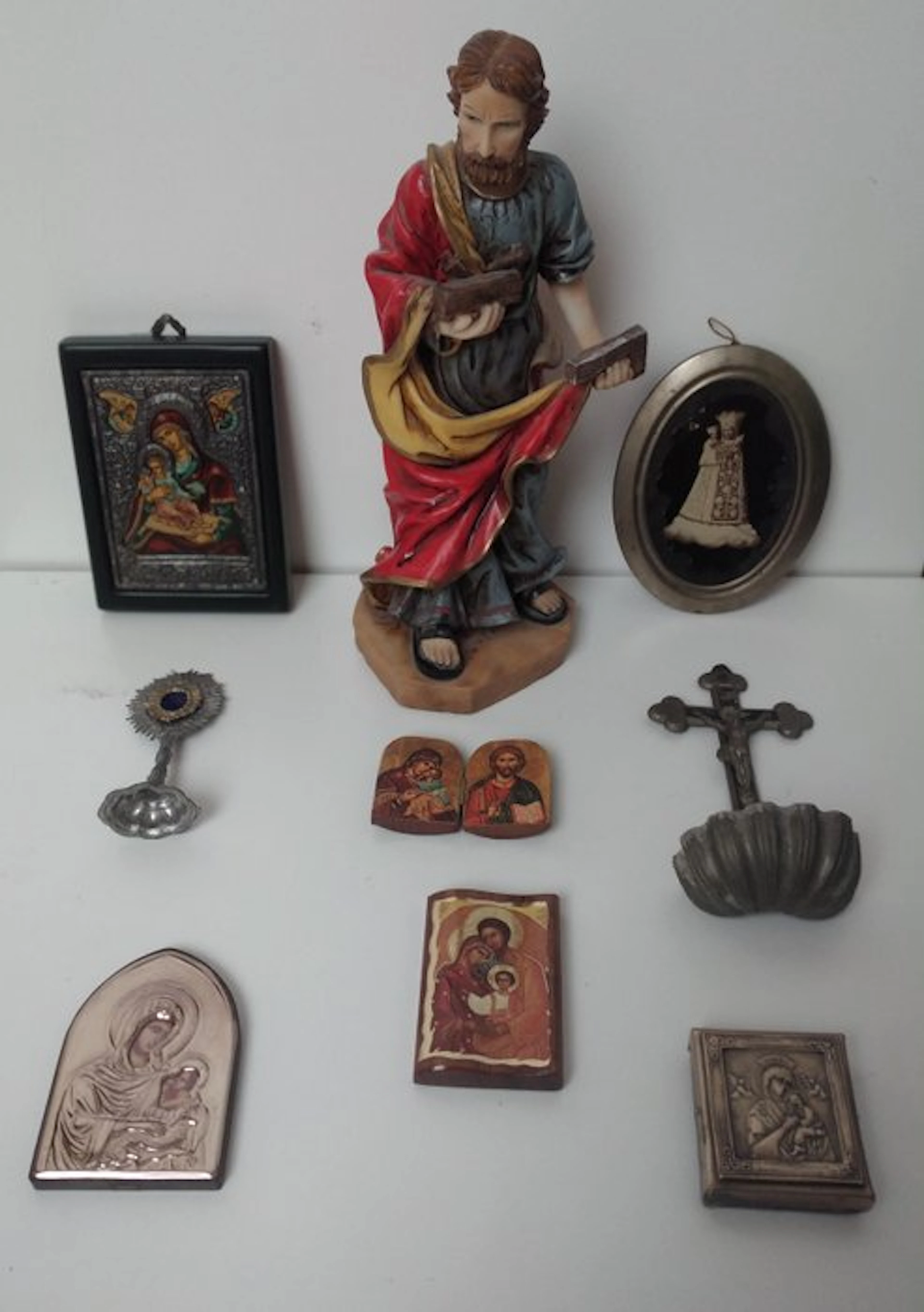 Religious items lot (9) - Various materials - 1950-1960