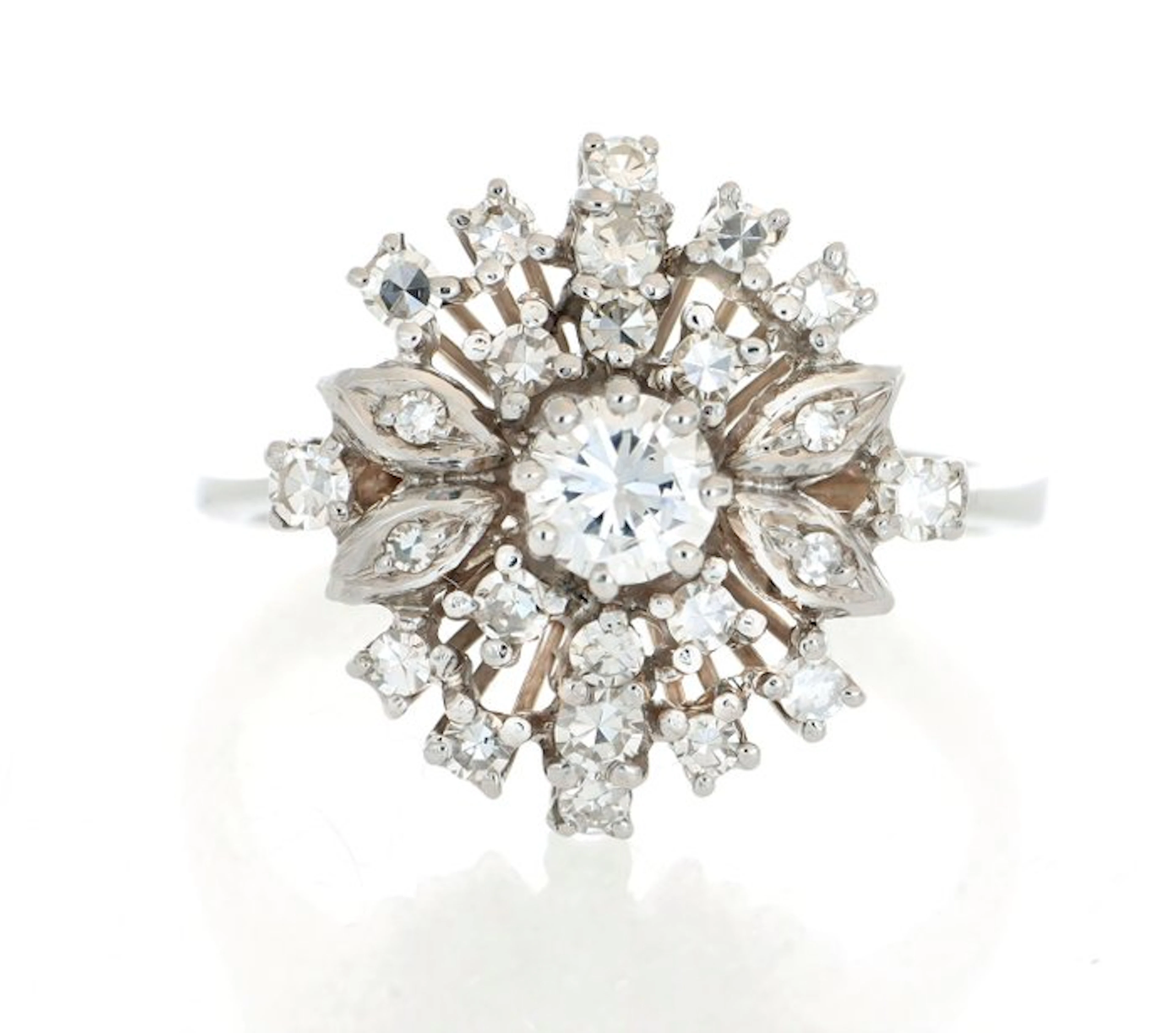 No reserve price - Ring - 18 kt. White gold - 0.50ct. tw. Diamond (Natural)