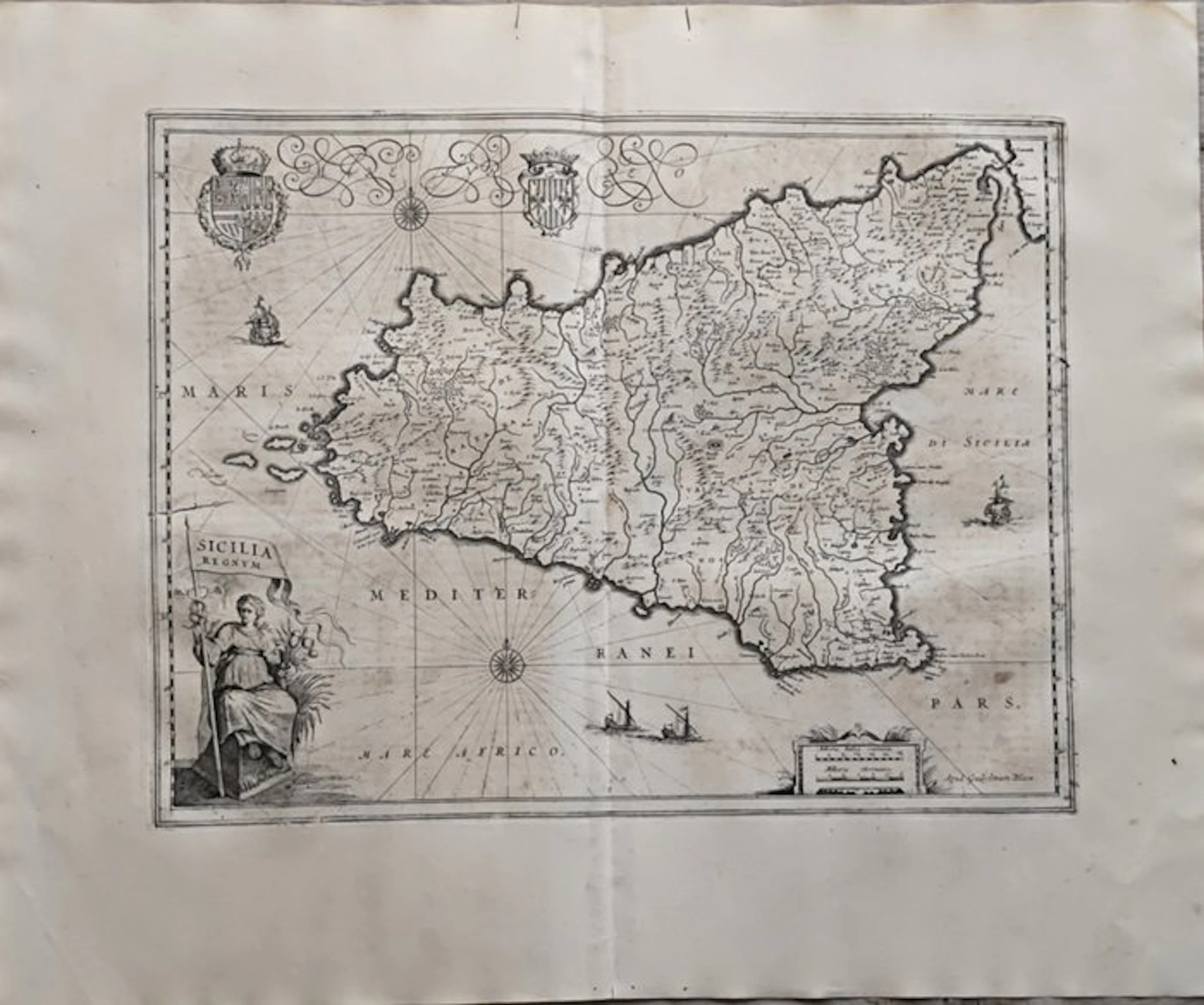 Italy - Topographic survey of the Territory of Sicily...