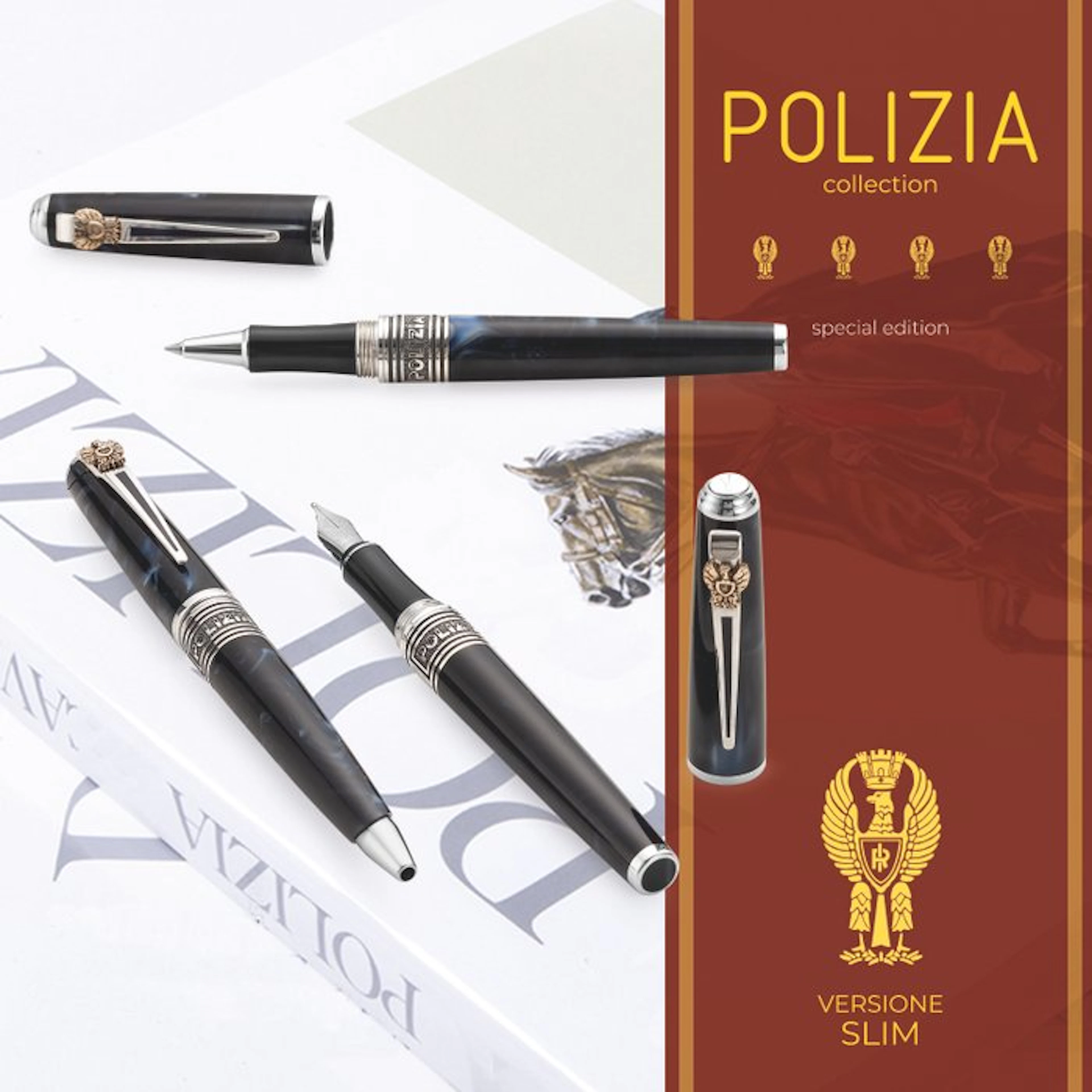 Marlen - Polizia Slim | Edizione Speciale in resina Italiana e Argento