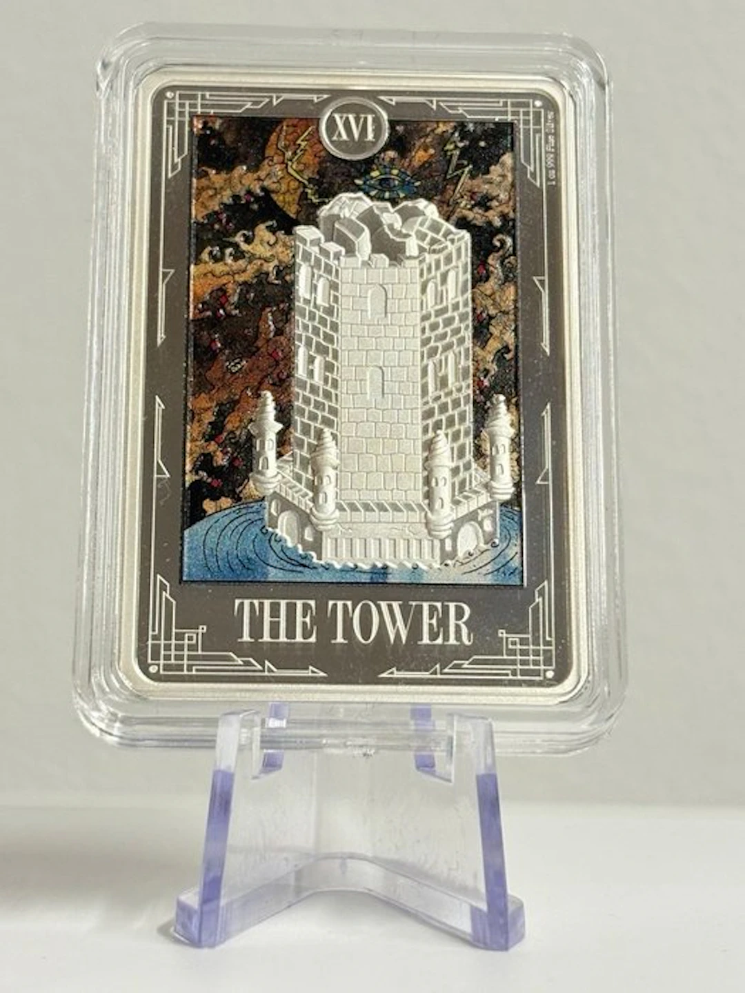 Niue. 2 Dollars 2024 - 1 oz Plata .999 - XVI Tarot Cards "The Tower"