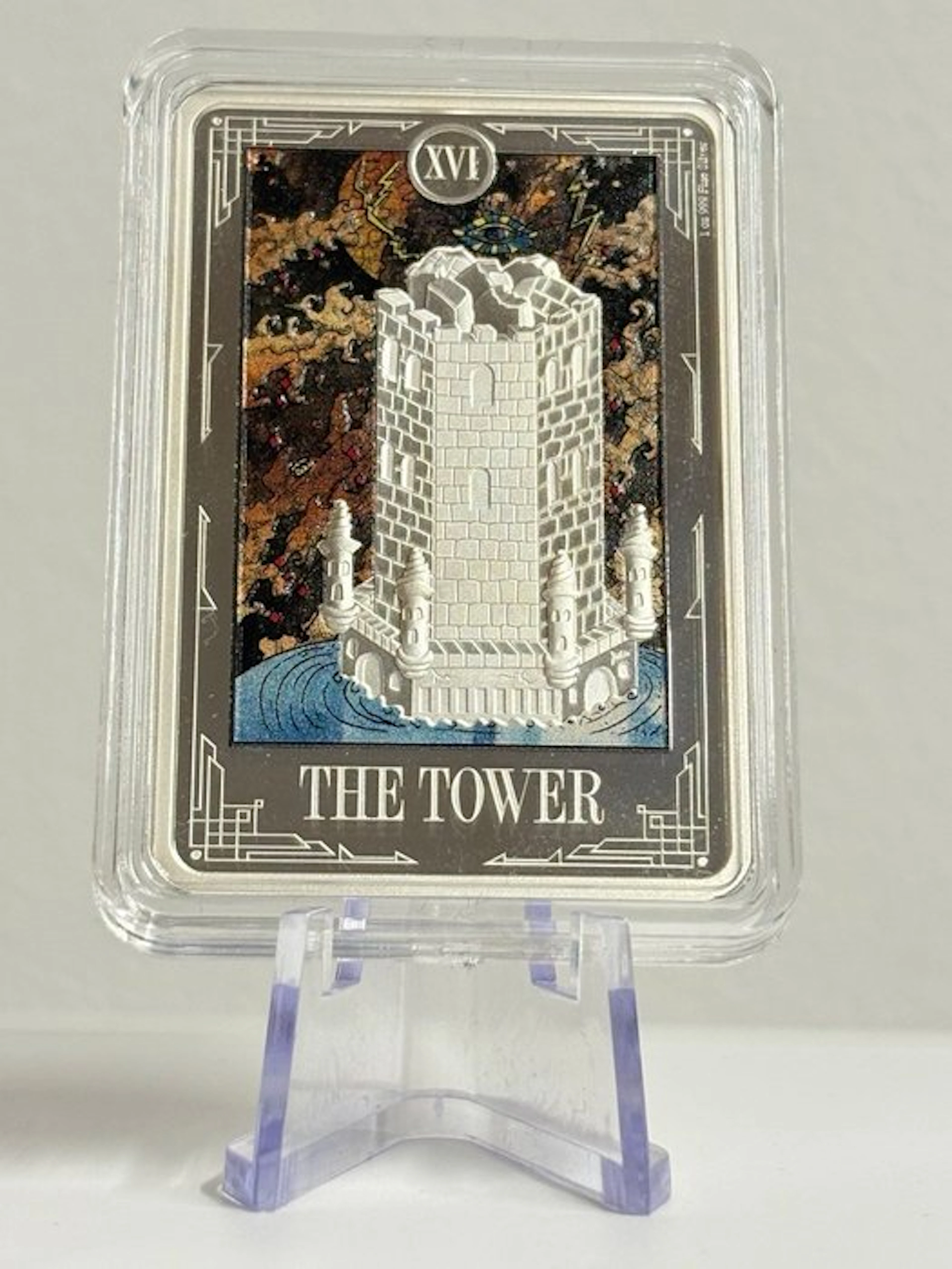 Niue. 2 Dollars 2024 - 1 oz Plata .999 - XVI Tarot Cards "The Tower"