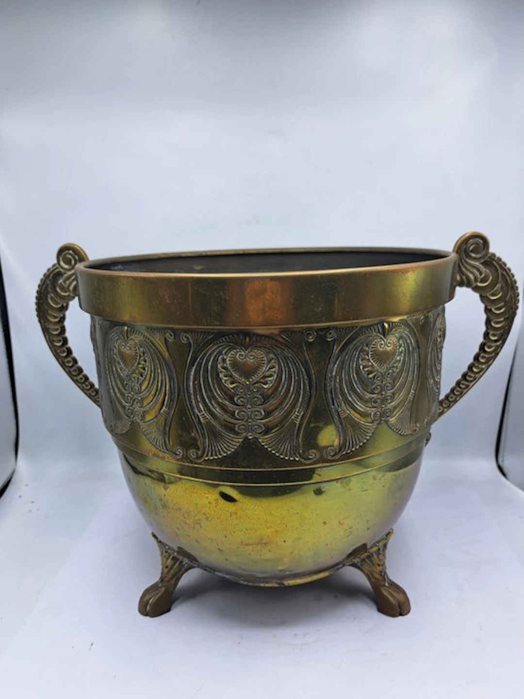Daalderop KMD - Jardinière - Brass - Art Nouveau cachepot