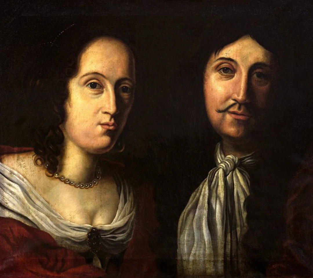École française (XVII-XVIII) - Portrait d'un couple noble
