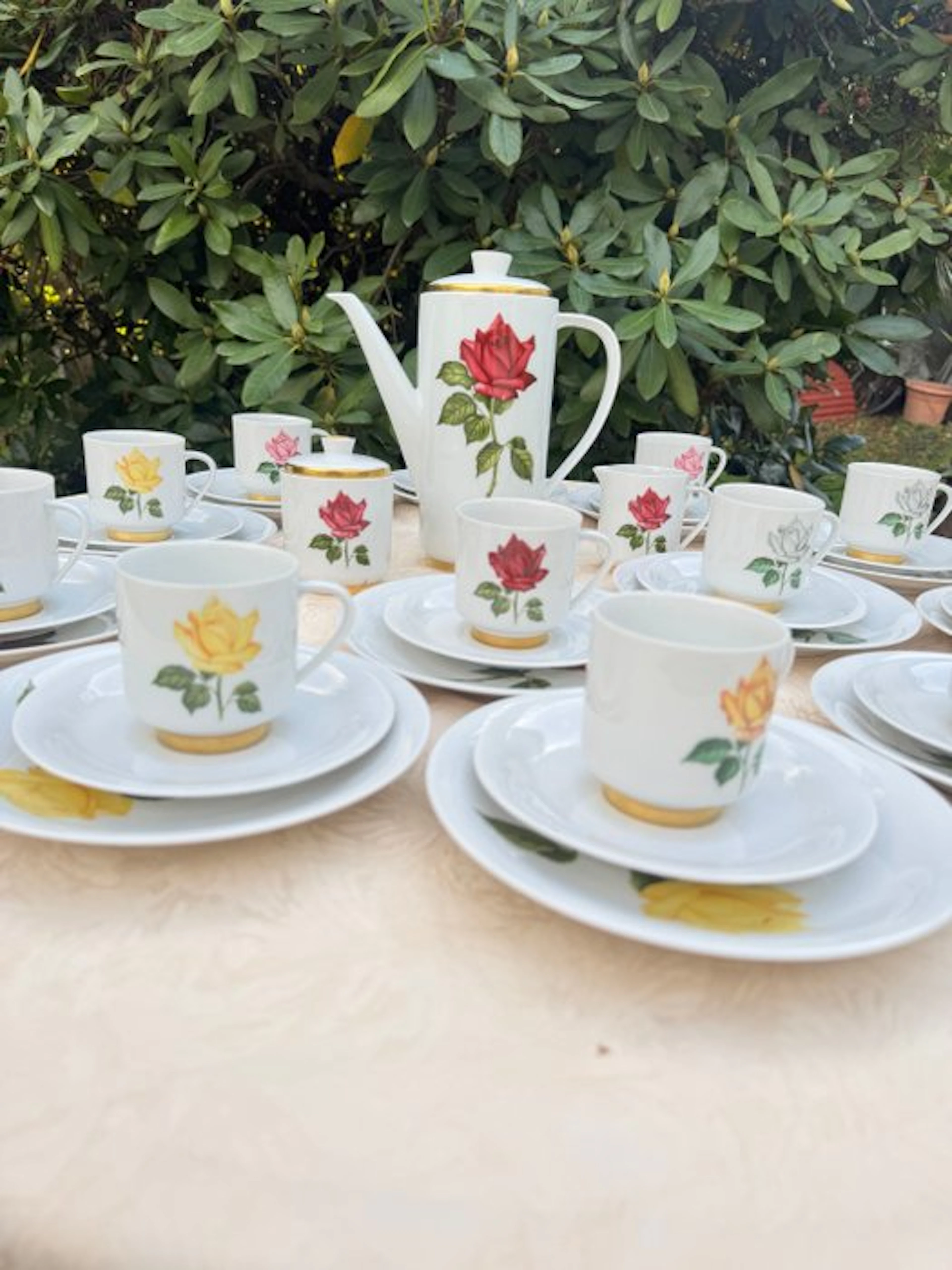 Johann Seltmann Vohenstrauß - Coffee service (39) - Sieben Rosen - Porcelain