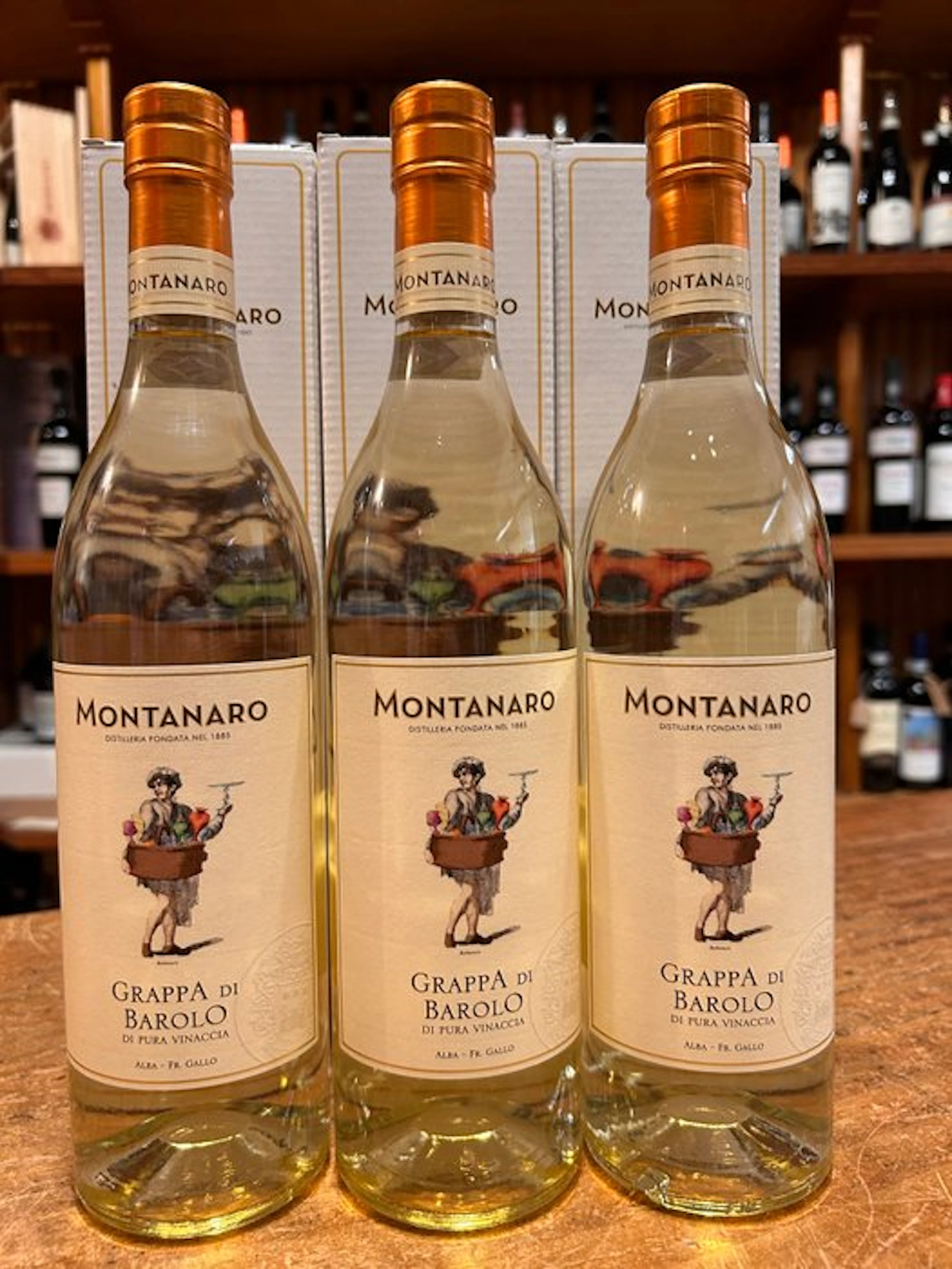 Montanaro - Grappa di Barolo - 700ml - 3 bottles