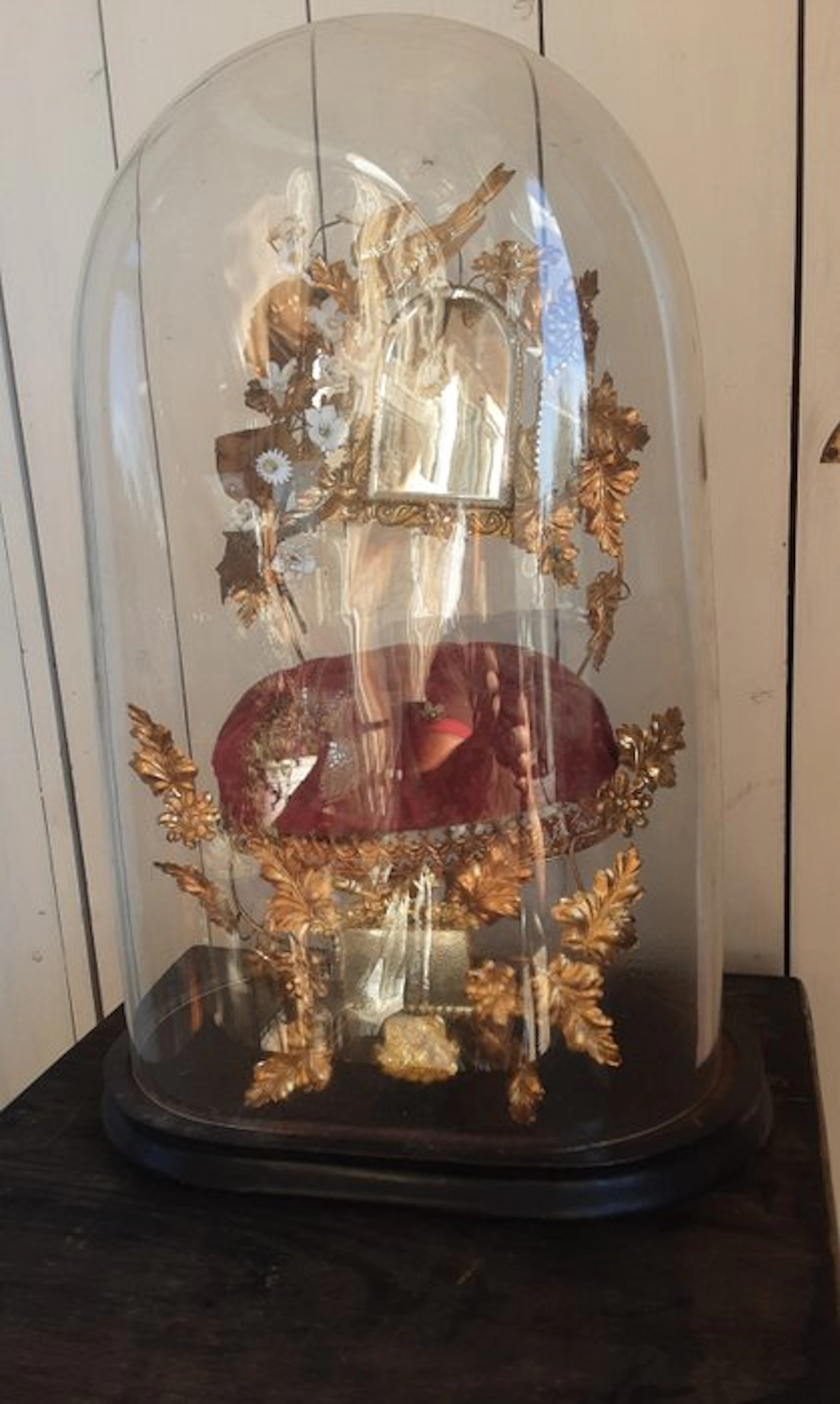 Bell jar - Glass, Wood - 1920-1930 - 40 cm