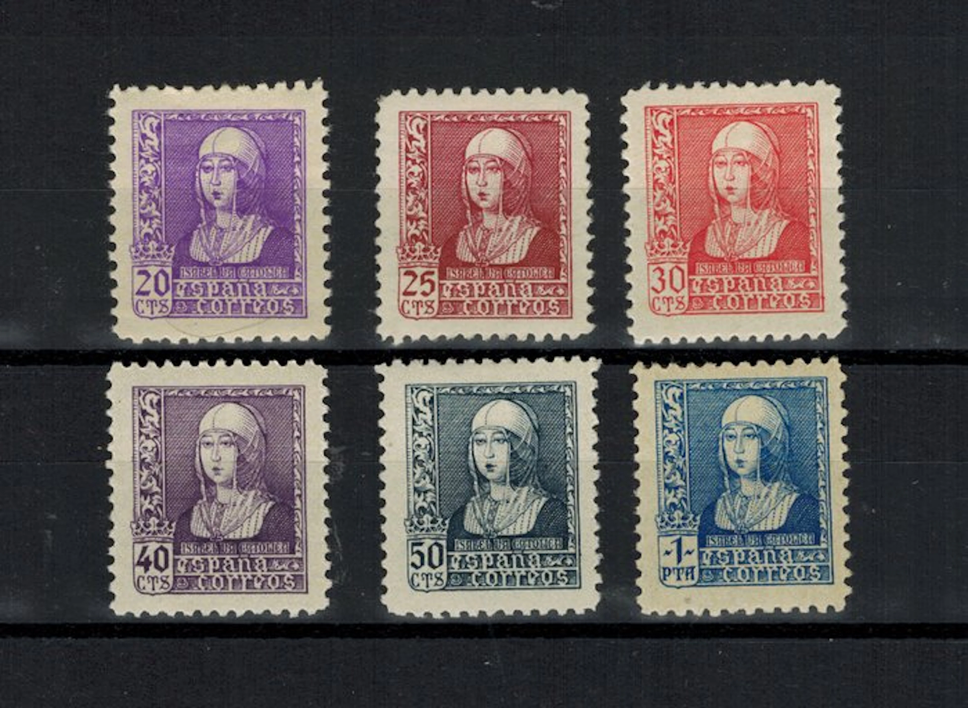 Spain - Isabella the Catholic - Edifil 855/860