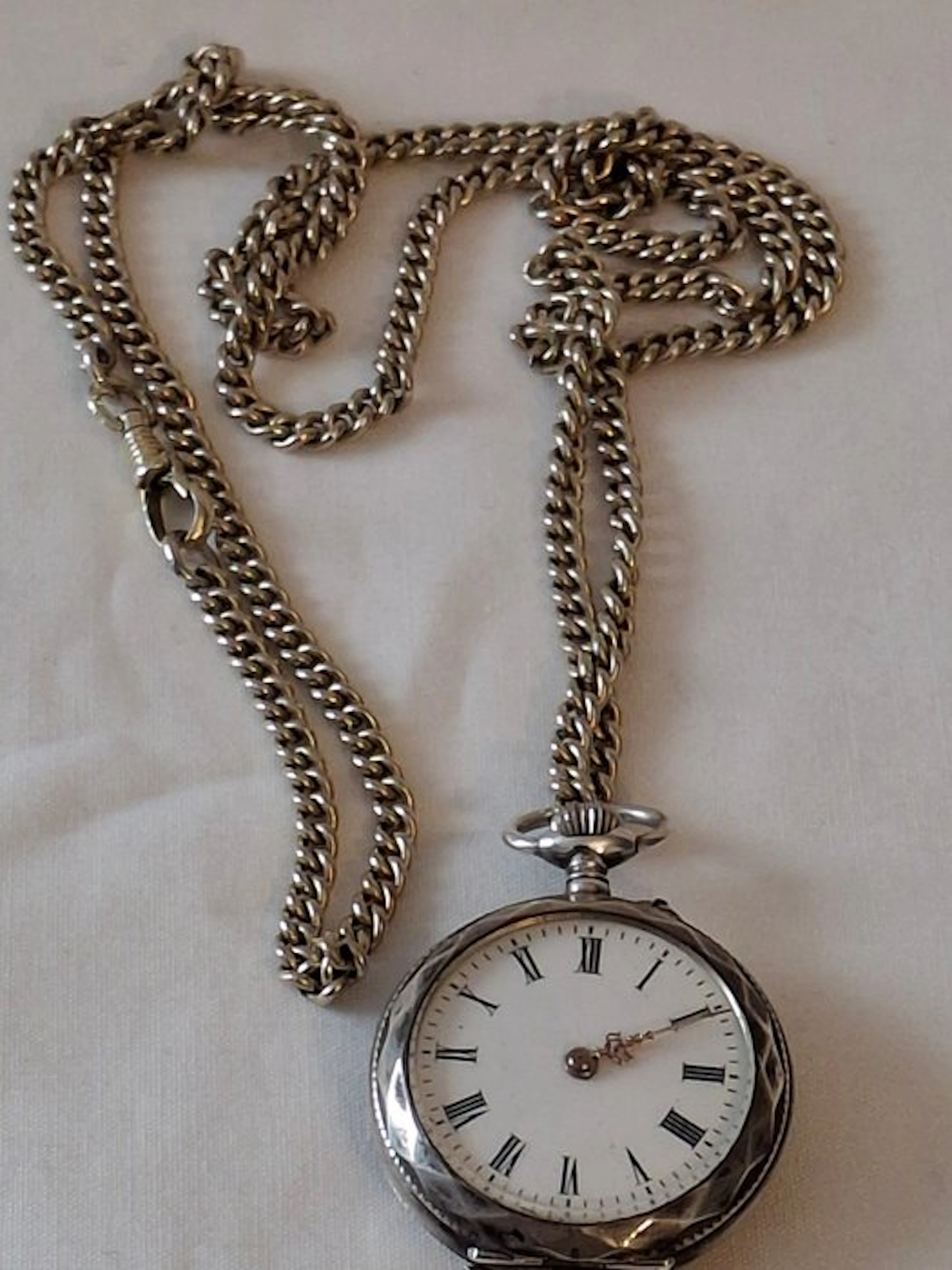 Silver - Watch necklace - Wall clock /-+ chain