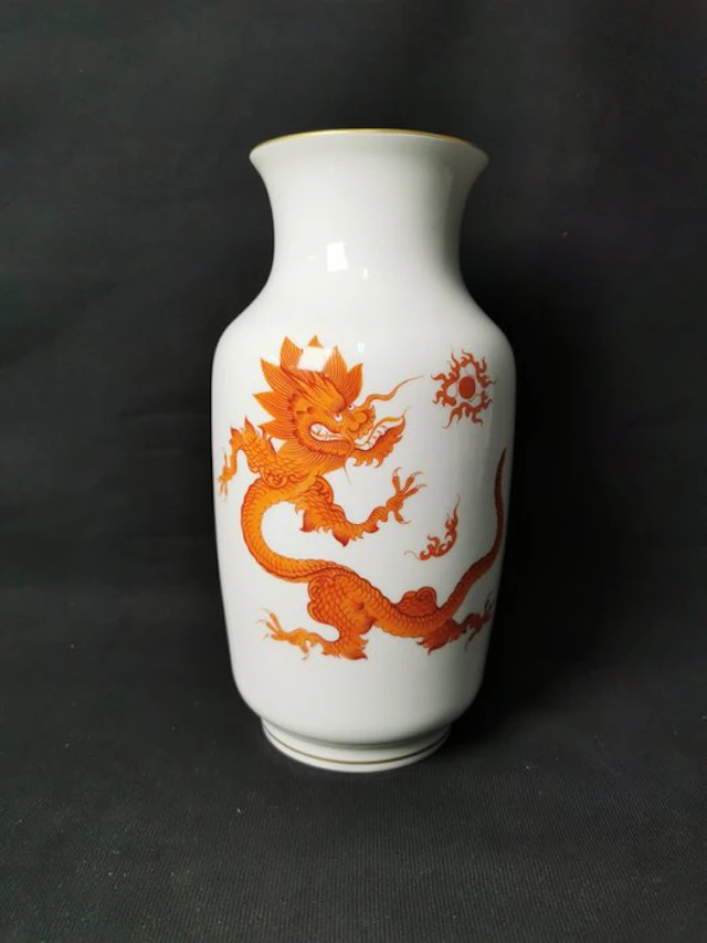 Meissen – Grande vaso in porcellana con decorazione del...