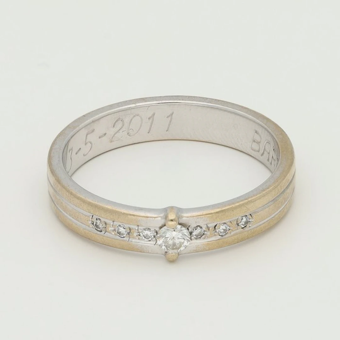 Ring - 18 kt. White gold Diamond (Natural)