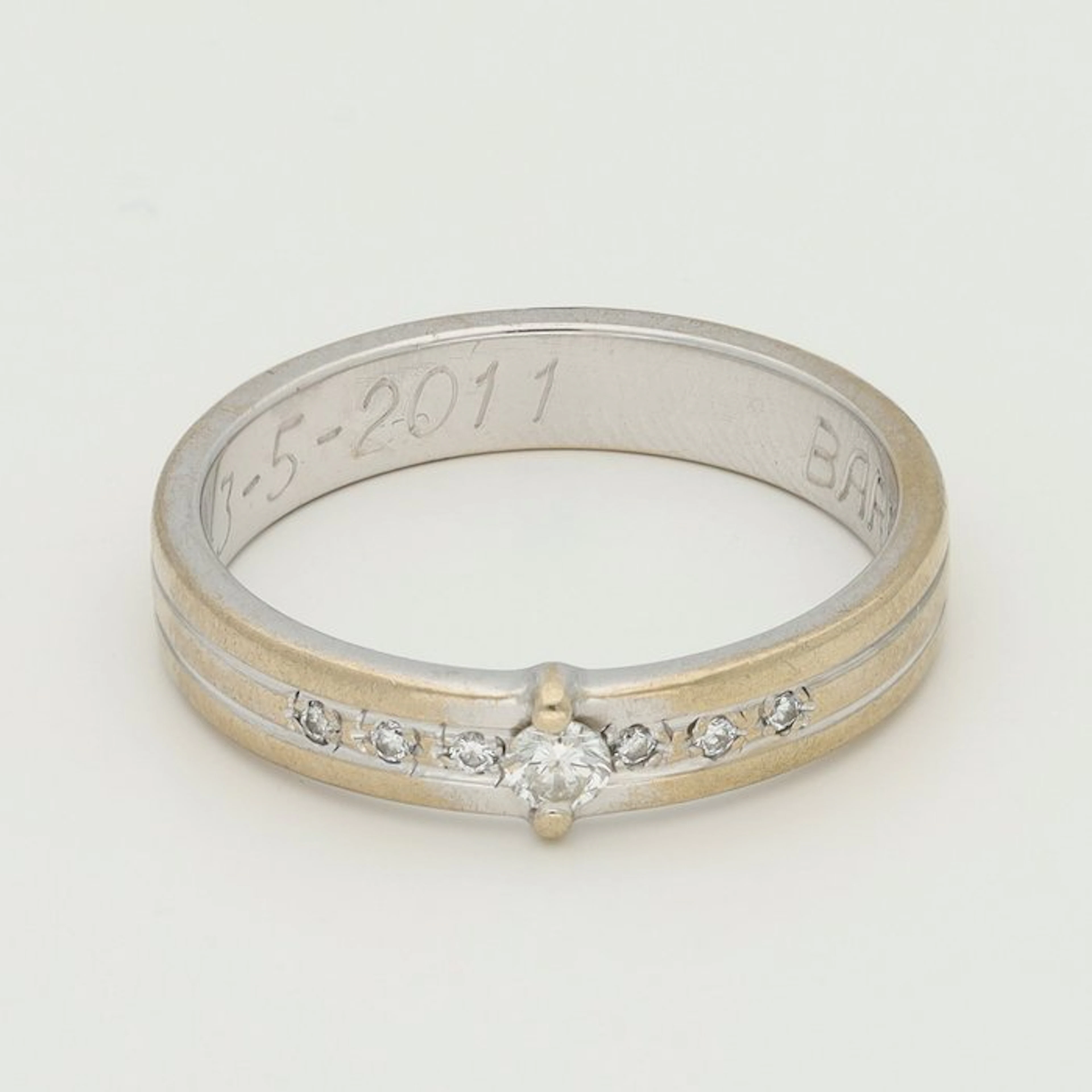 Ring - 18 kt. White gold Diamond (Natural)