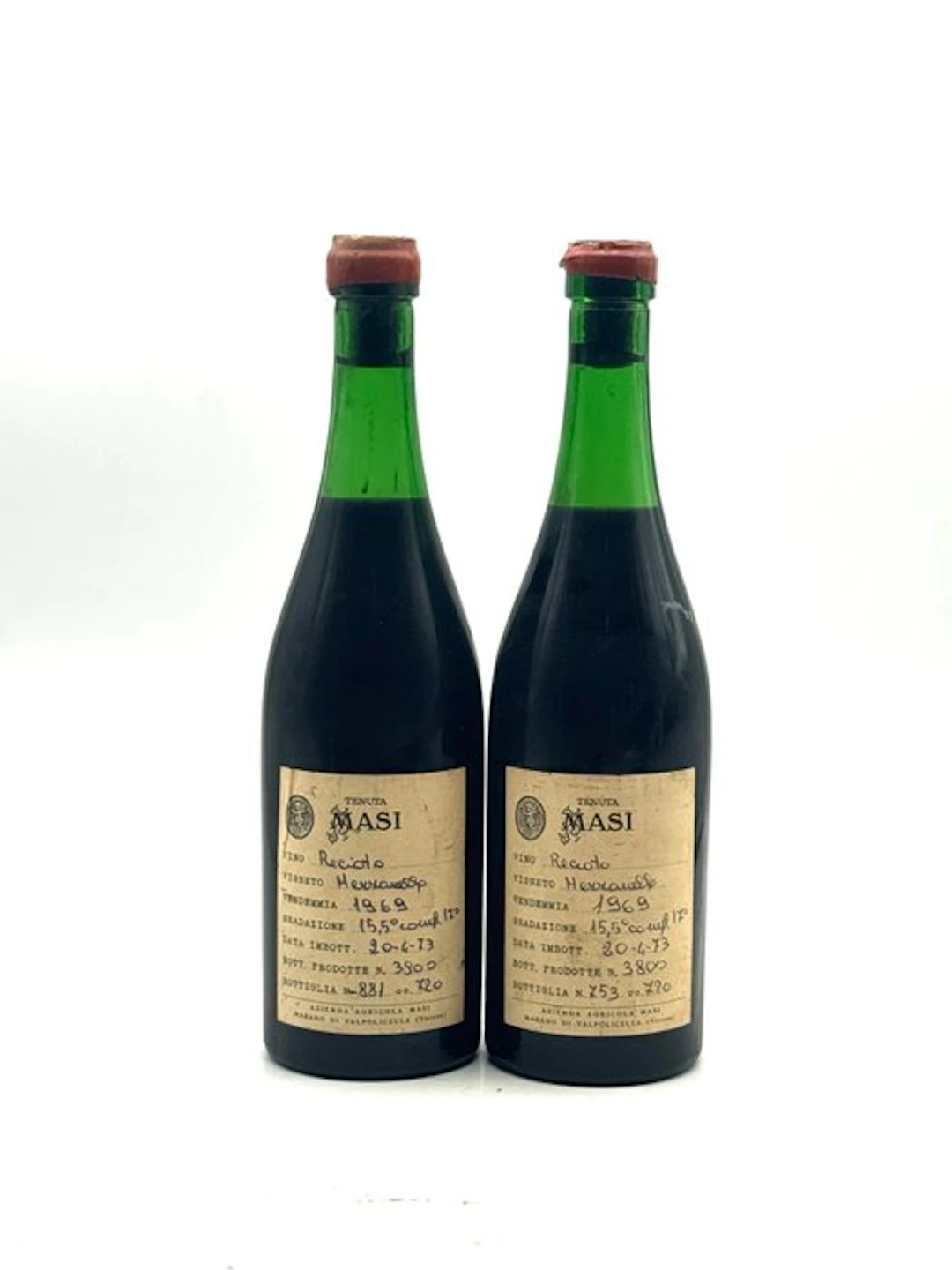1969 Masi, Recioto Vigneto Mezzanella - Veneto - 2 Bottles (0.72L)