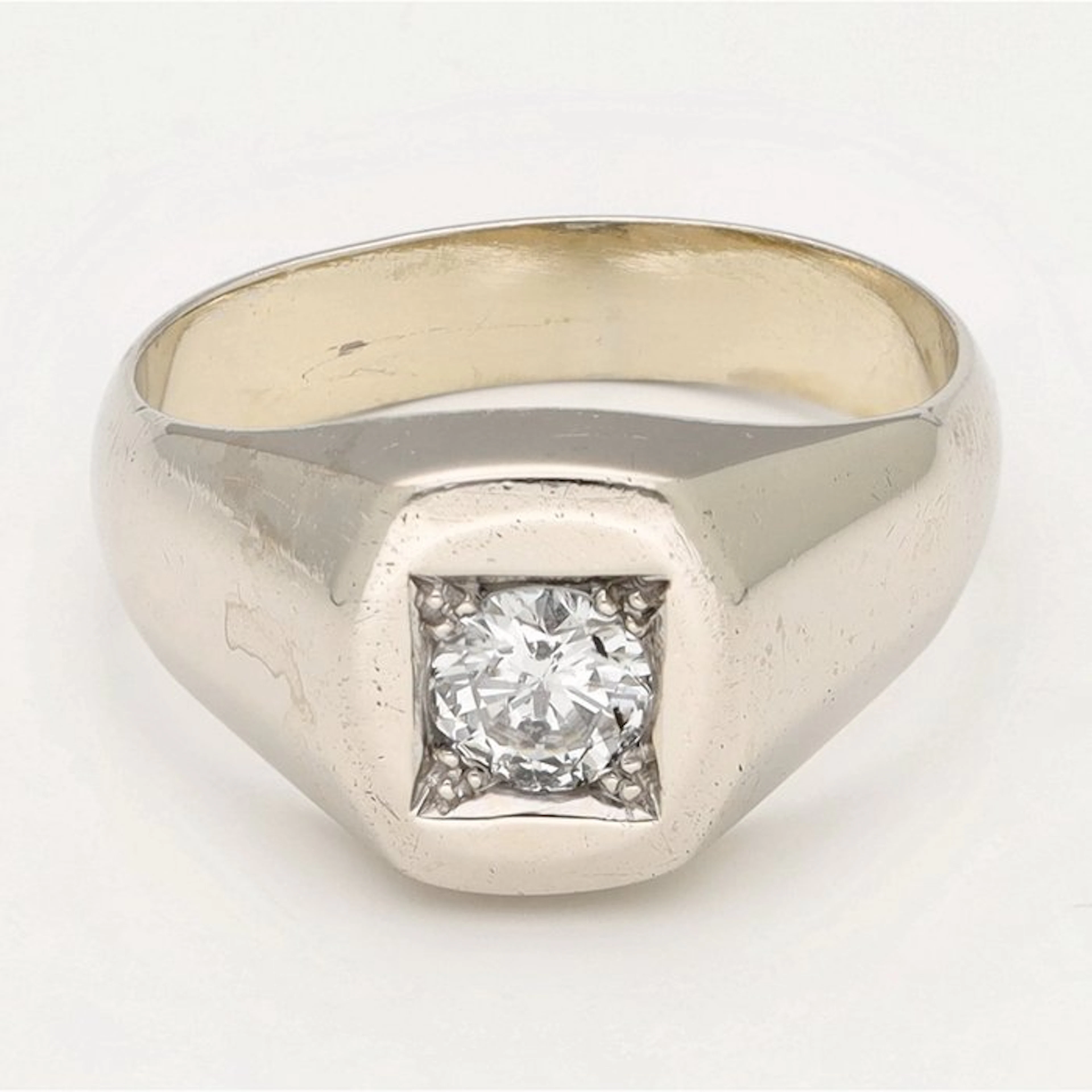 Ring - 18 kt. White gold Diamond (Natural) - Solitair