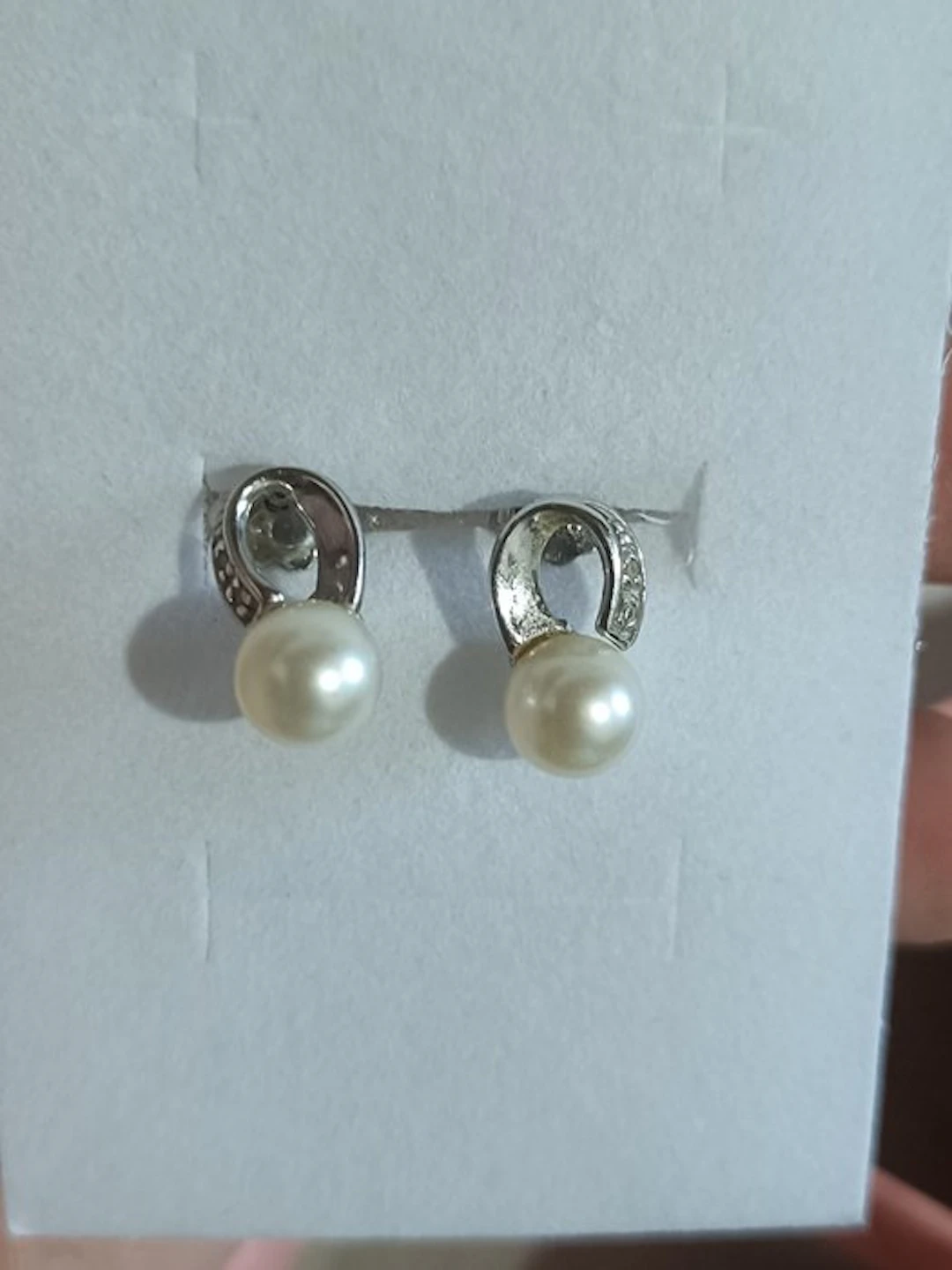 Earrings - 18 kt. White gold Pearl - Diamond