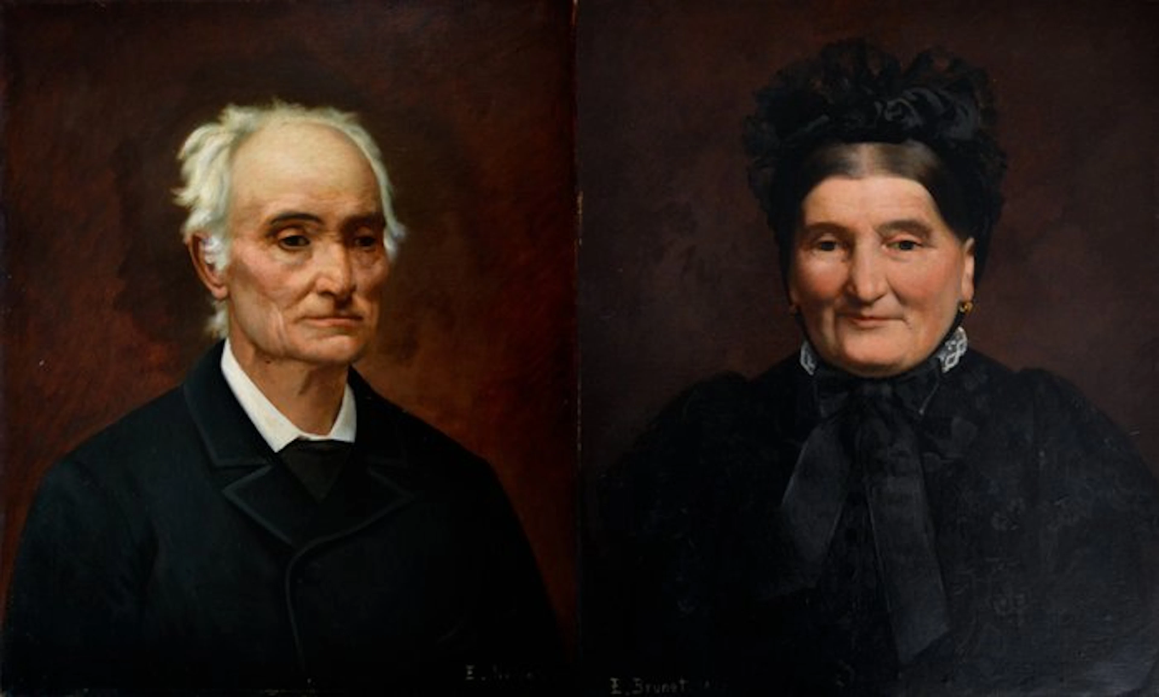Emile Brunet (1864-1943) - Portraits de Monsieur et Madame