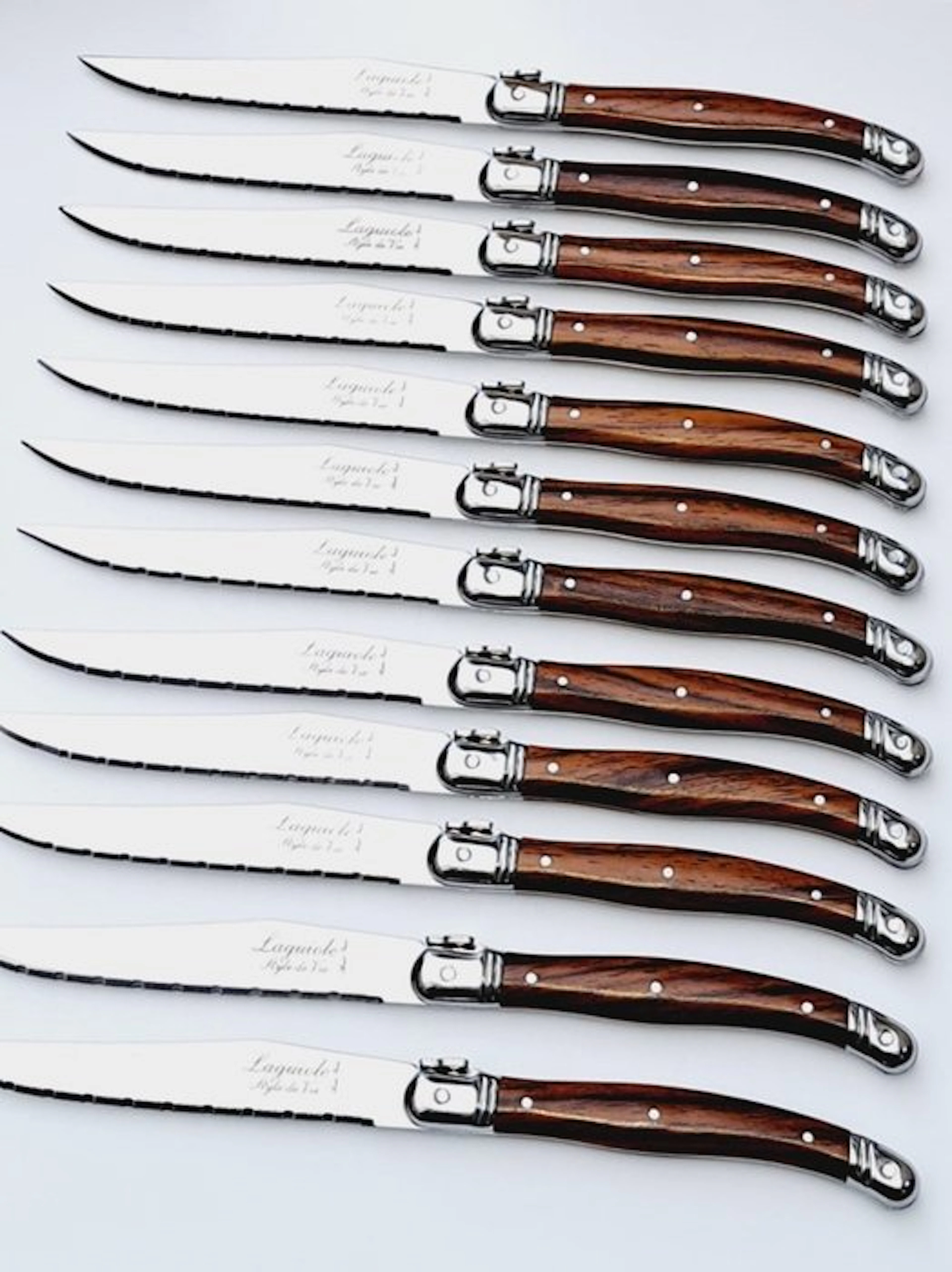 Laguiole - 12x Steak Knives - Brown - style de - Table...