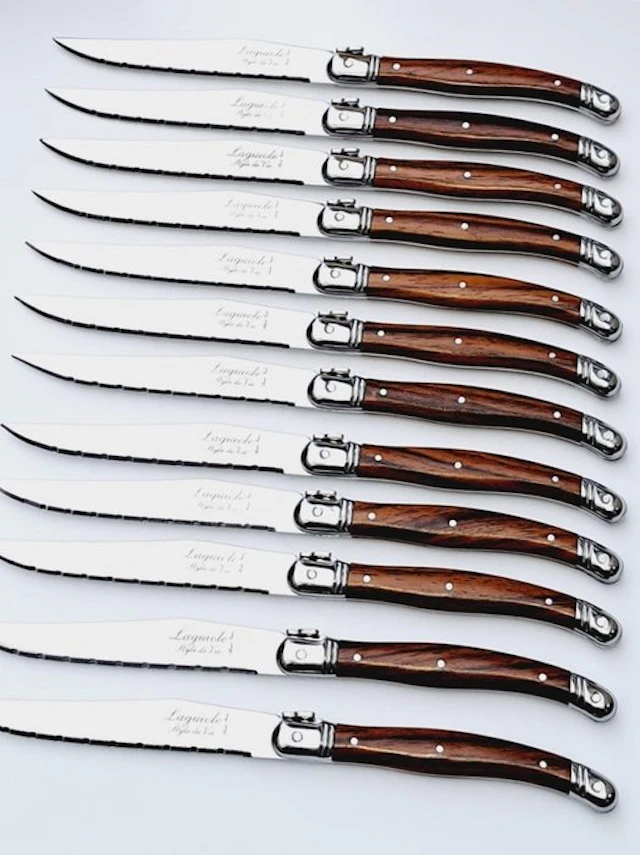 Laguiole - 12x Steak Knives - Brown - style de - Table...