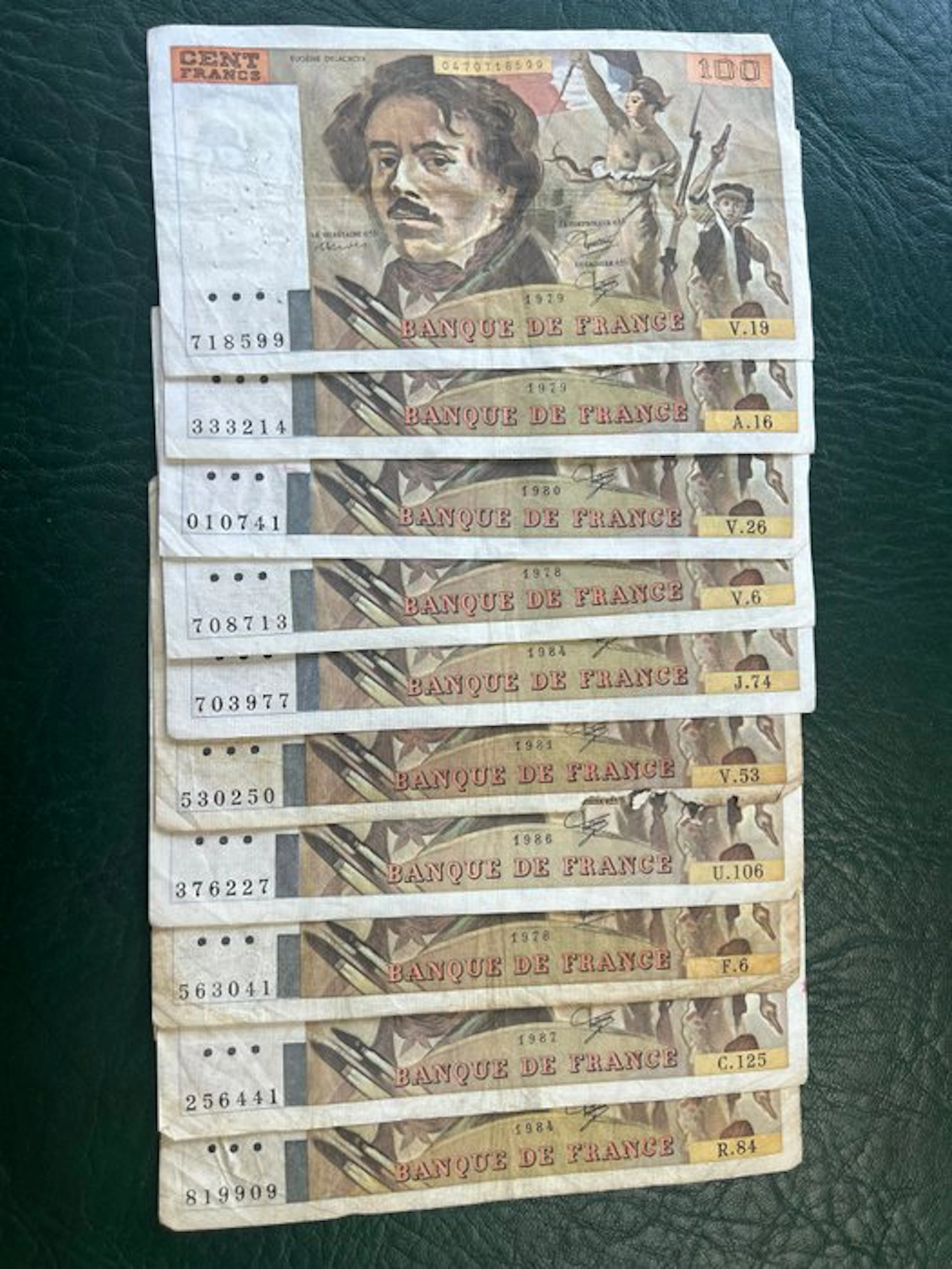 France. - 100 x 100 Francs - Various Dates (No reserve price)
