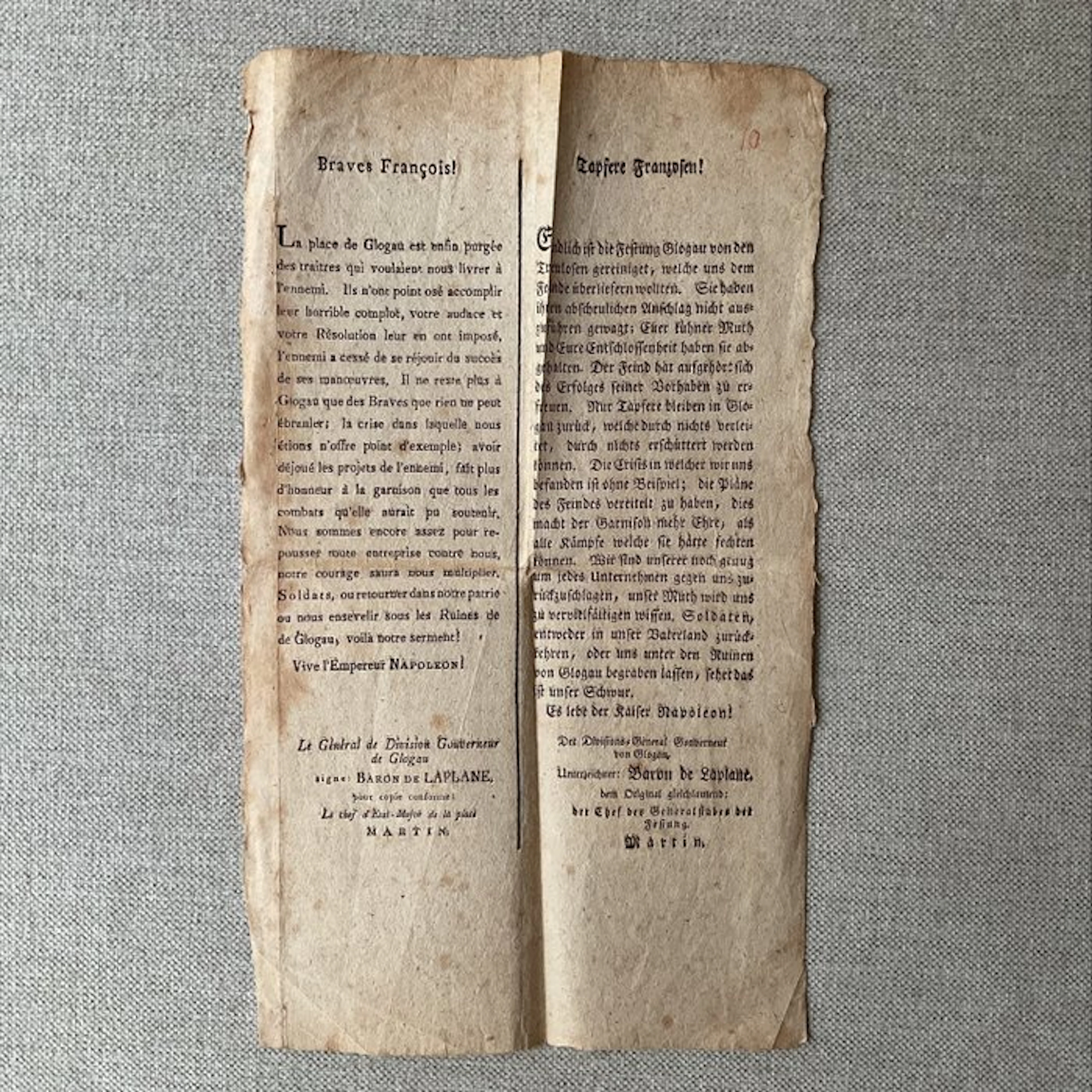 France - Document - Proclamation originale bilingue...