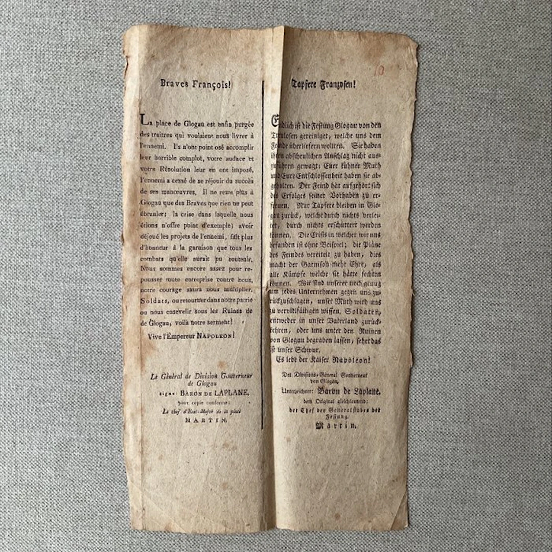 France - Document - Proclamation originale bilingue...