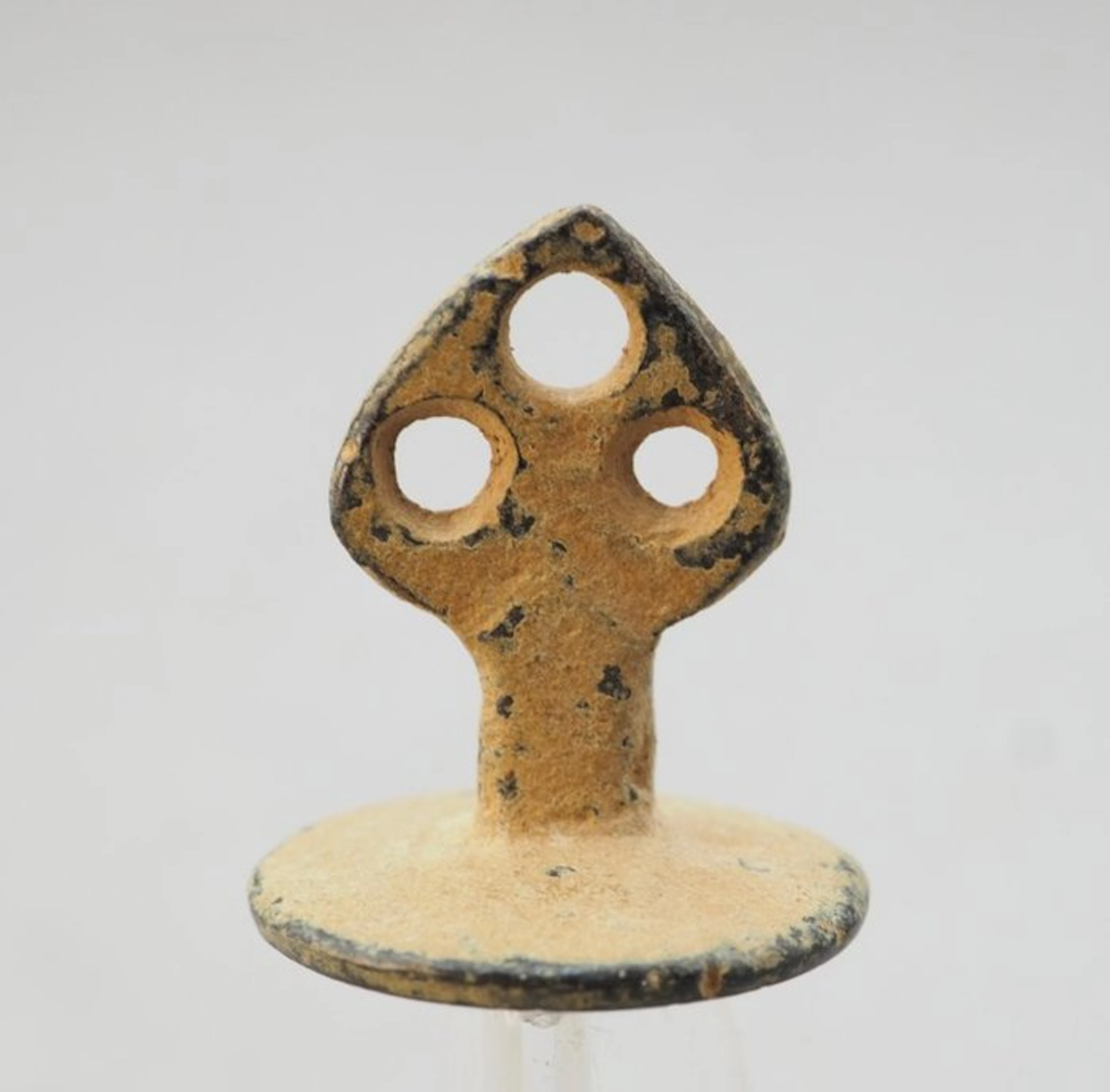 Post medieval Bronze Stamp Seal pendant with inscribed...