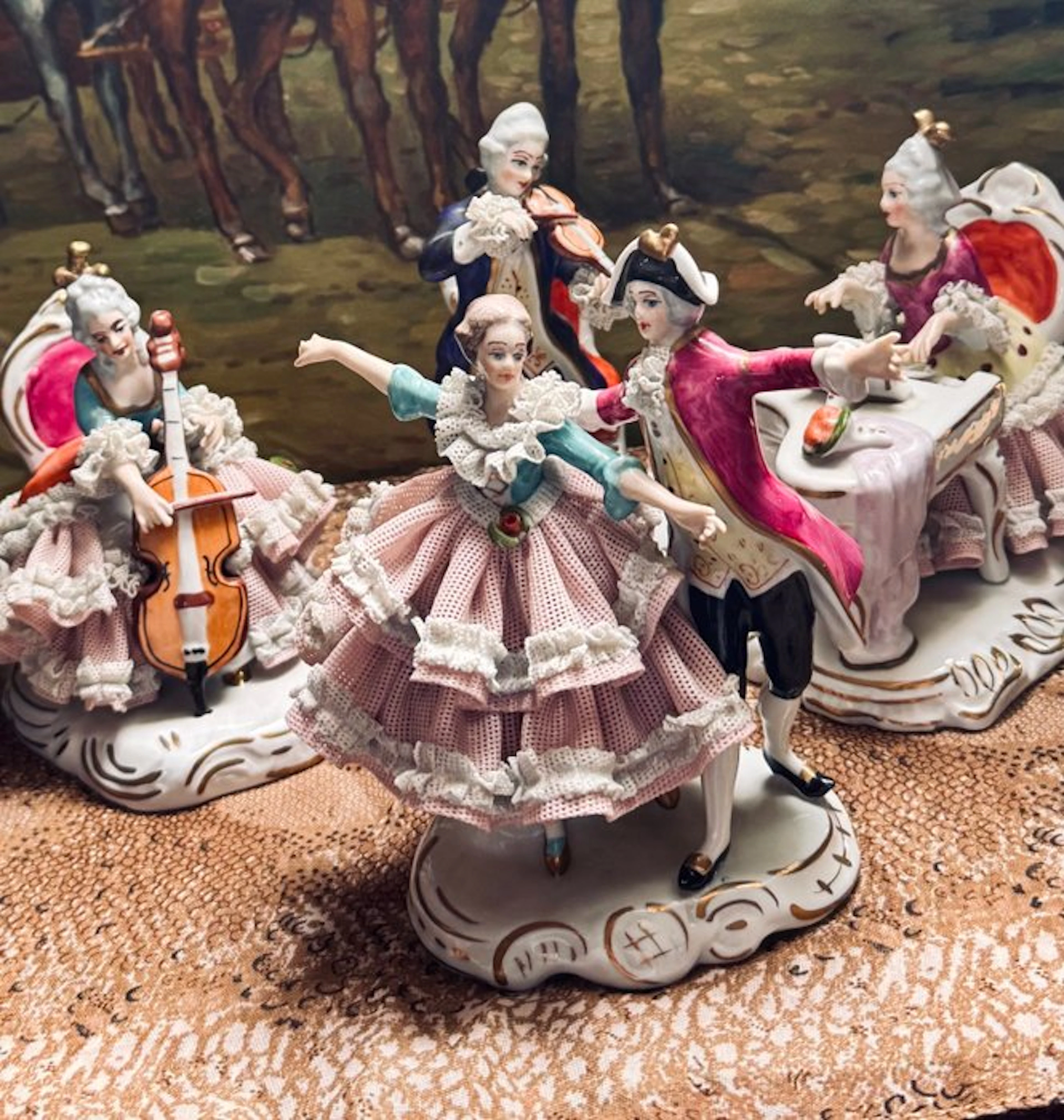Porzellanfabrik Wilhelm Rittirsch - Figure - Kammerkonzert mit tanzendem Paar