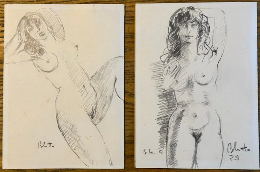 Luciano Blotto (1920-1986) - Due nudi femminili